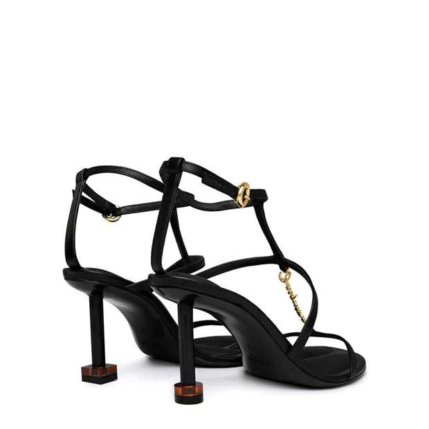 Jacquemus o1g2r1mq1024 Heeled Sandals in Black Size US 6 / IT 36 - 4 Thumbnail