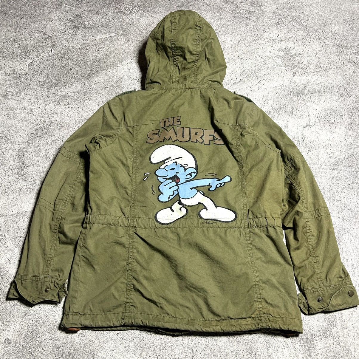 Cartoon Network Vintage M65 Jacket Whole Hauss THE SMURFS Size US L / EU 52-54 / 3 - 24 Thumbnail