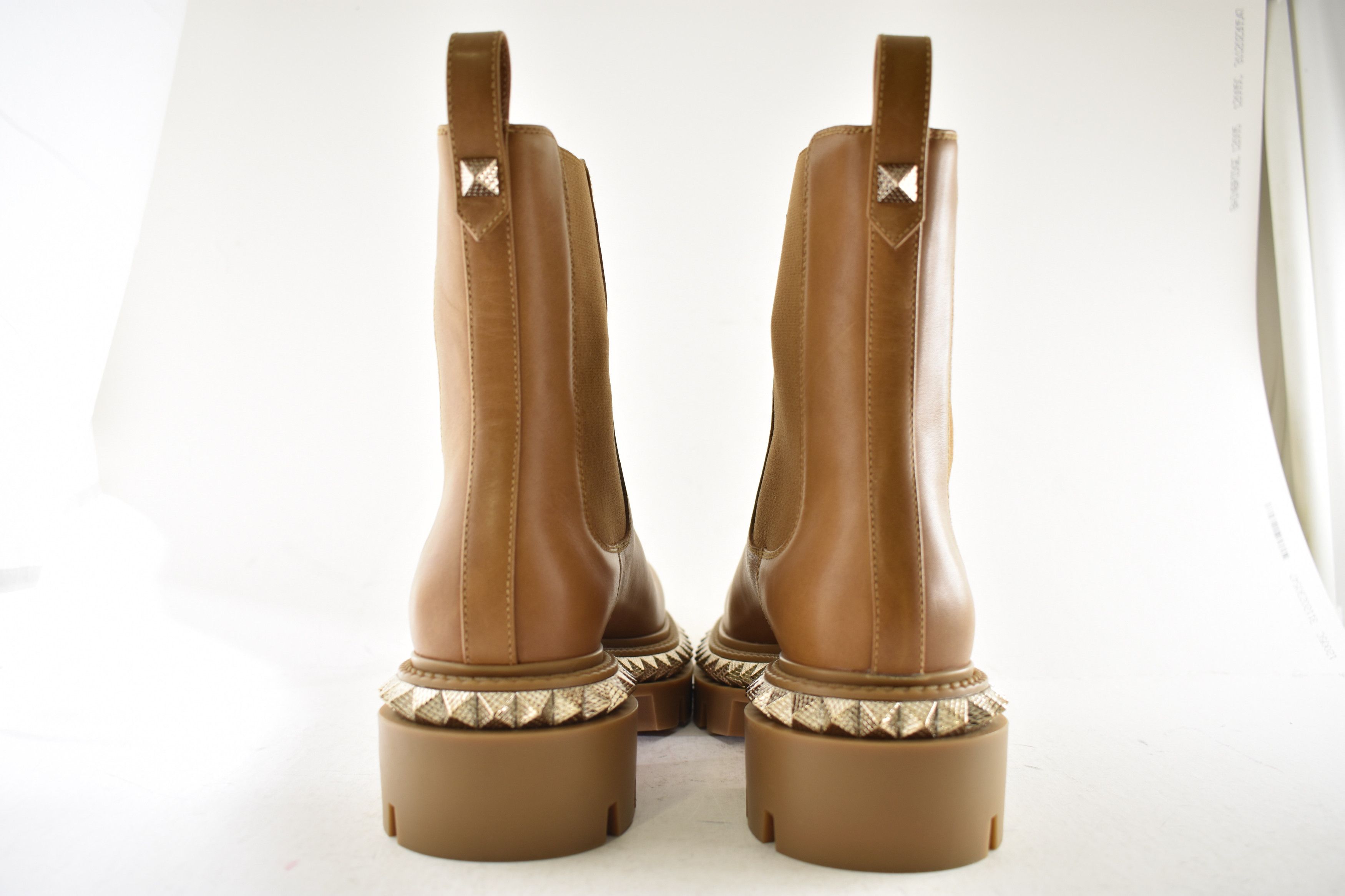 Christian Louboutin St Emilia Pyraclou Flat Terra Brown Chelsea Lug Boot 38 Size US 8 / IT 38 - 20 Thumbnail