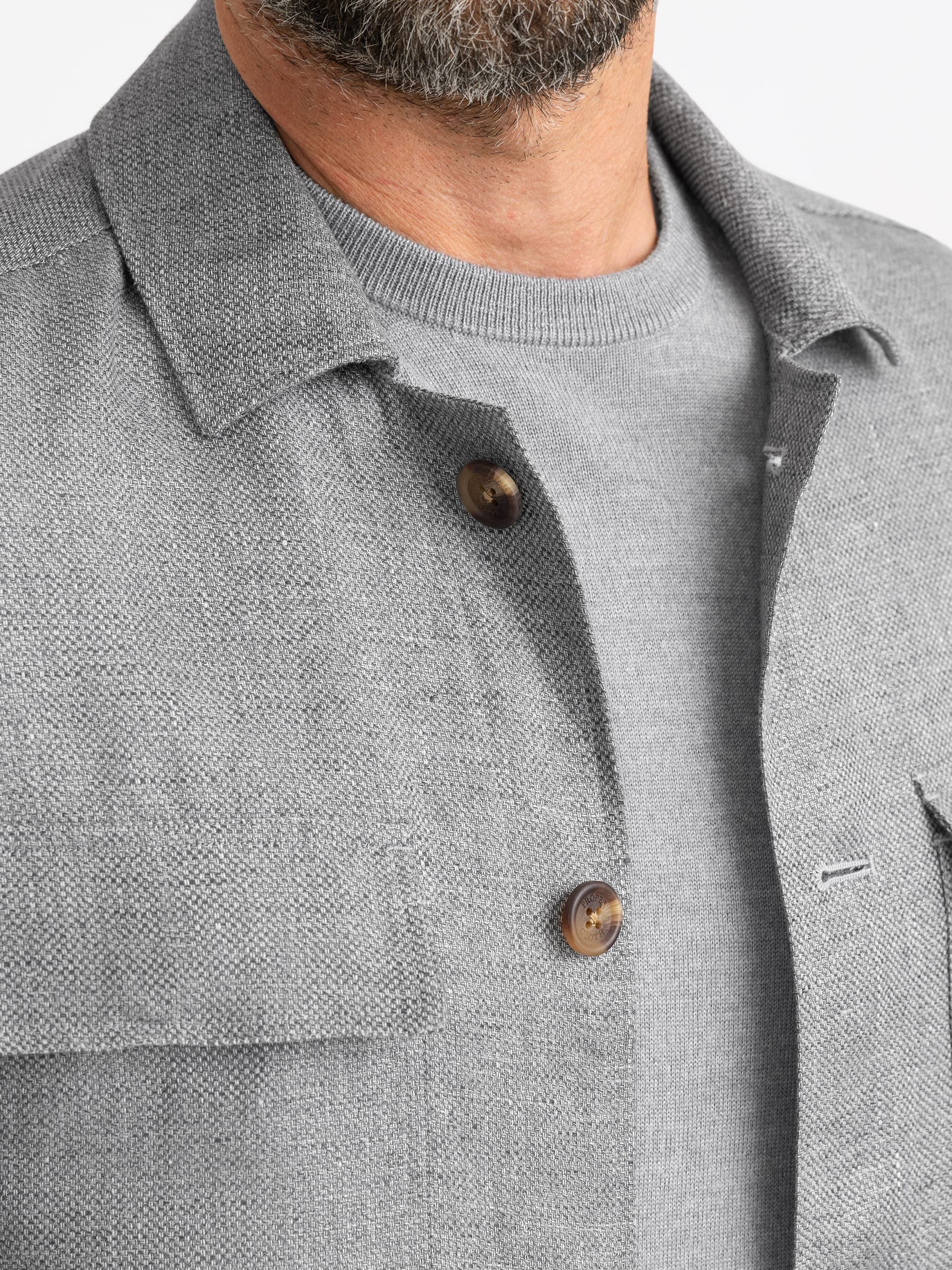 Proper Cloth Hopsack Linen-Lyocell Shirt Jacket Size US L / EU 52-54 / 3 - 3 Thumbnail