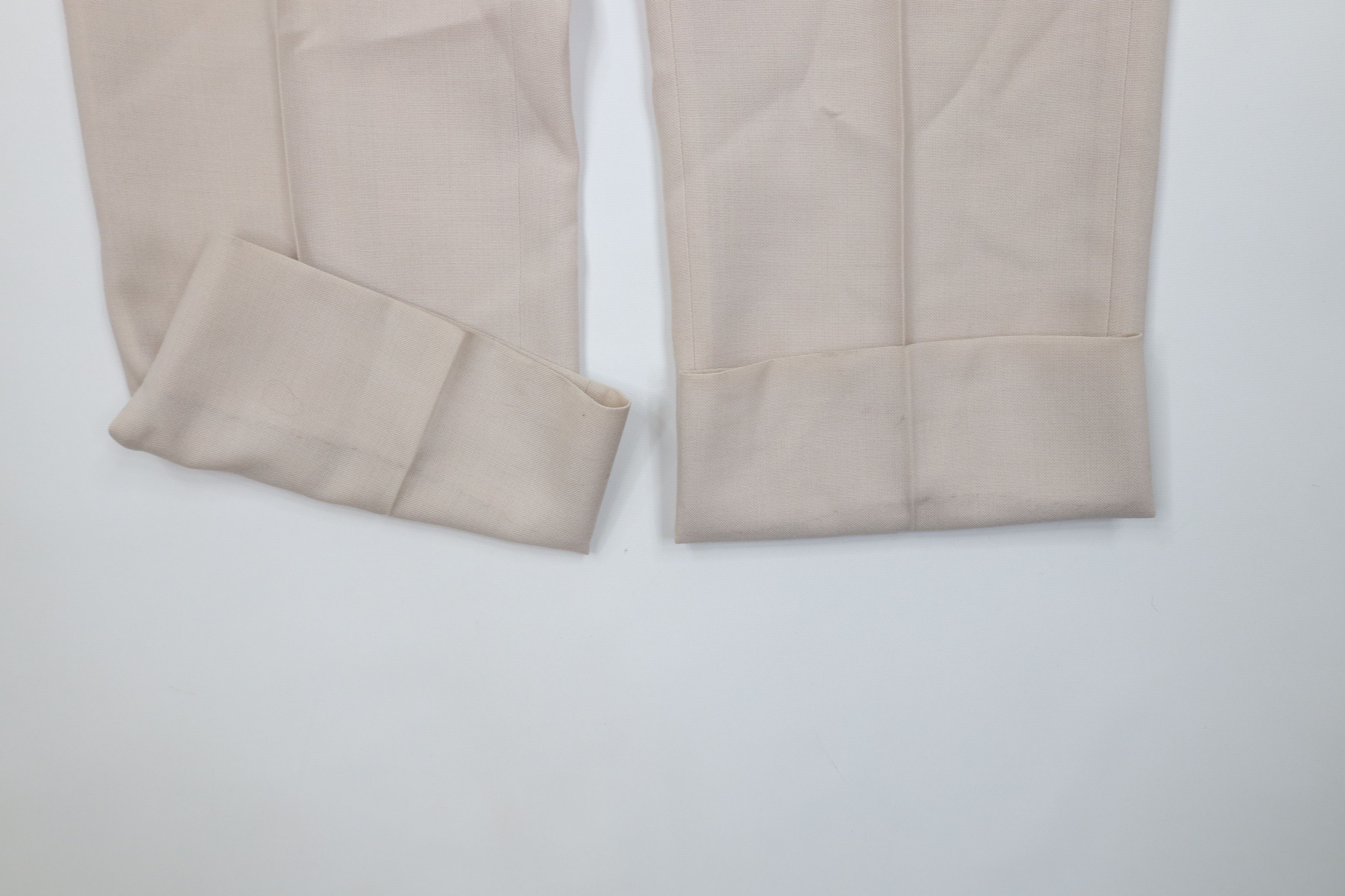 Vintage Vintage 70s Streetwear Knit Wide Leg Chino Pants Beige USA Size US 38 / EU 54 - 5 Thumbnail