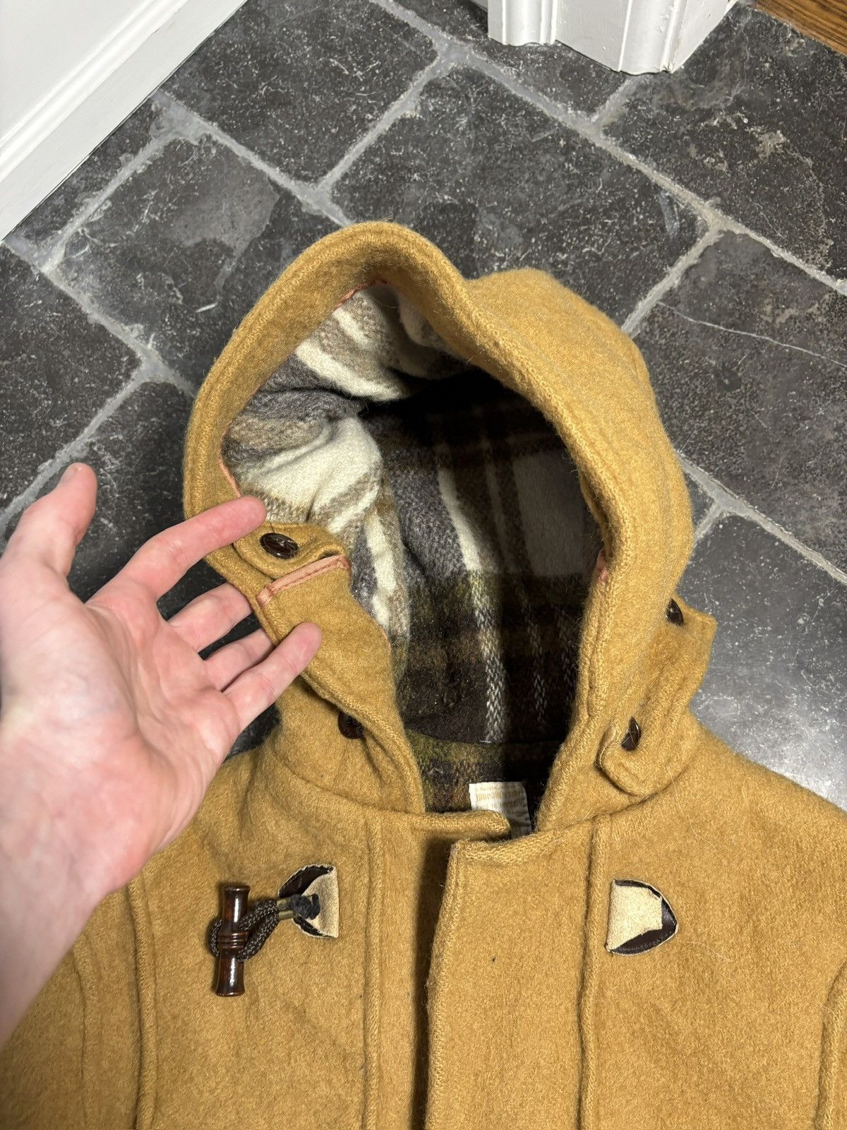 Hudsons Bay Vintage Hudsons Bay Wool Duffle Coat Hooded Parka Canada Size US S / EU 44-46 / 1 - 5 Thumbnail
