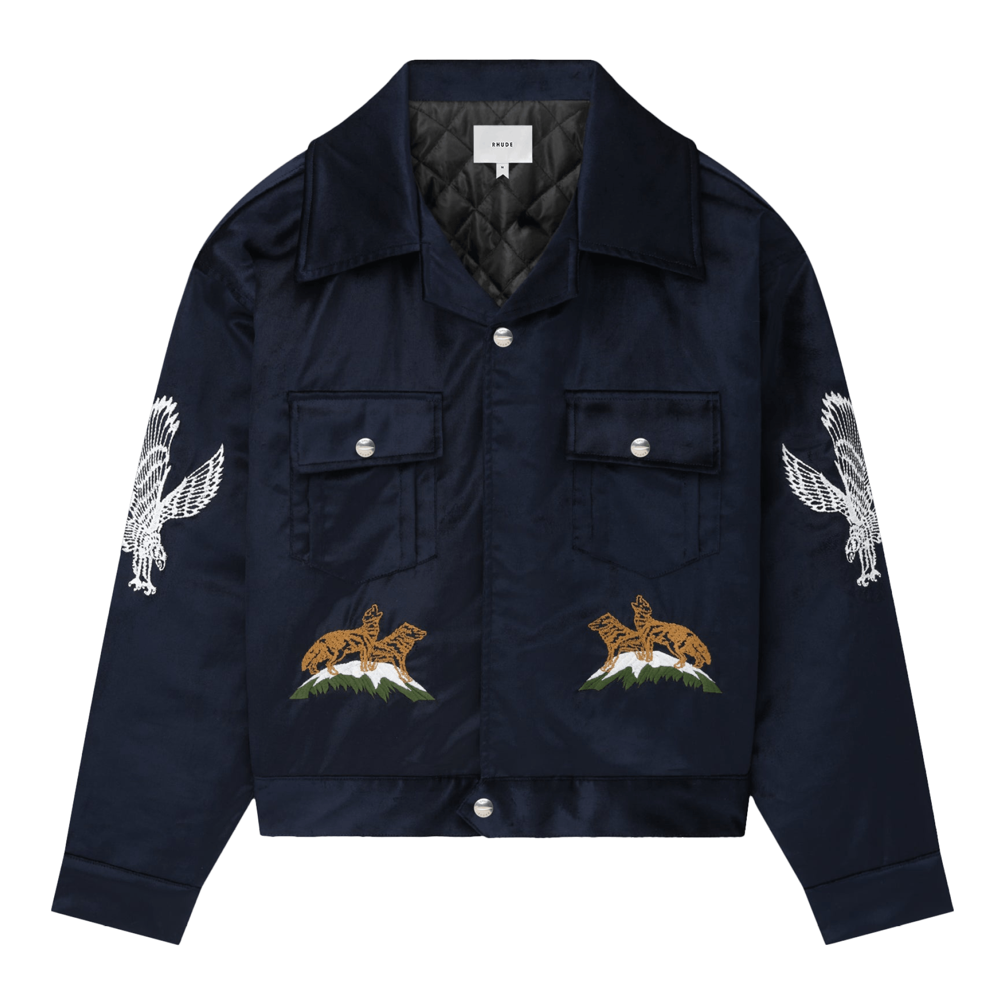 Rhude Woodland Hills Velvet Jacket Navy Size US L / EU 52-54 / 3 - 1 Thumbnail