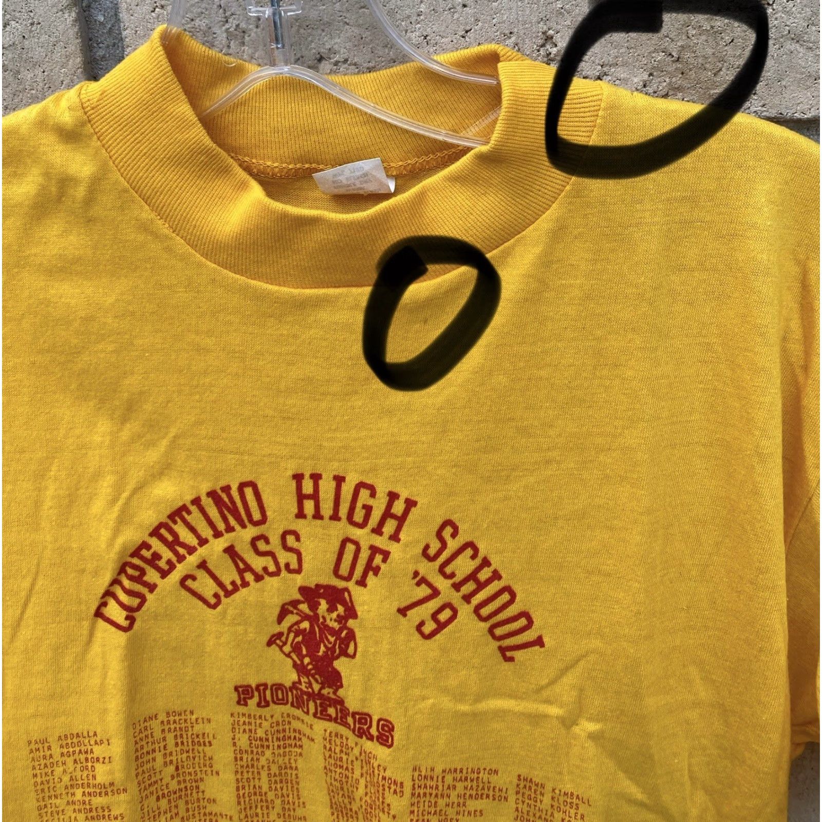 Vintage VINTAGE Cupertino High School Pioneers Class Of 79 T Shirt 70s 1979s Size M Yellow Womens Men Multifaceted Graphic Print 70s Retro Full Roster Tee Size US M / EU 48-50 / 2 - 4 Thumbnail
