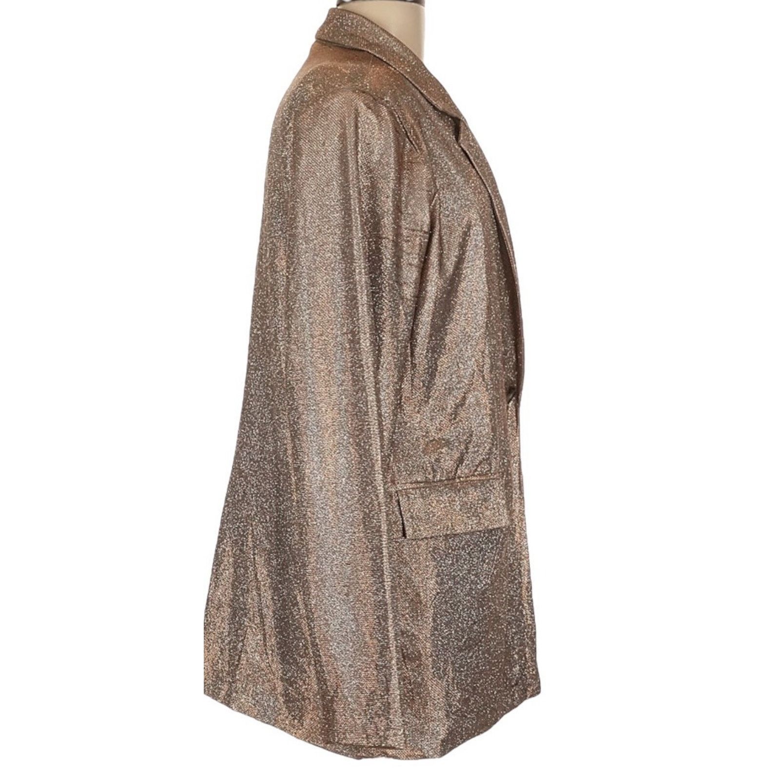 Other Wild Fable Womens XS Copper Gold Oversized Glitter Blazer Size XS / US 0-2 / IT 36-38 - 4 Thumbnail