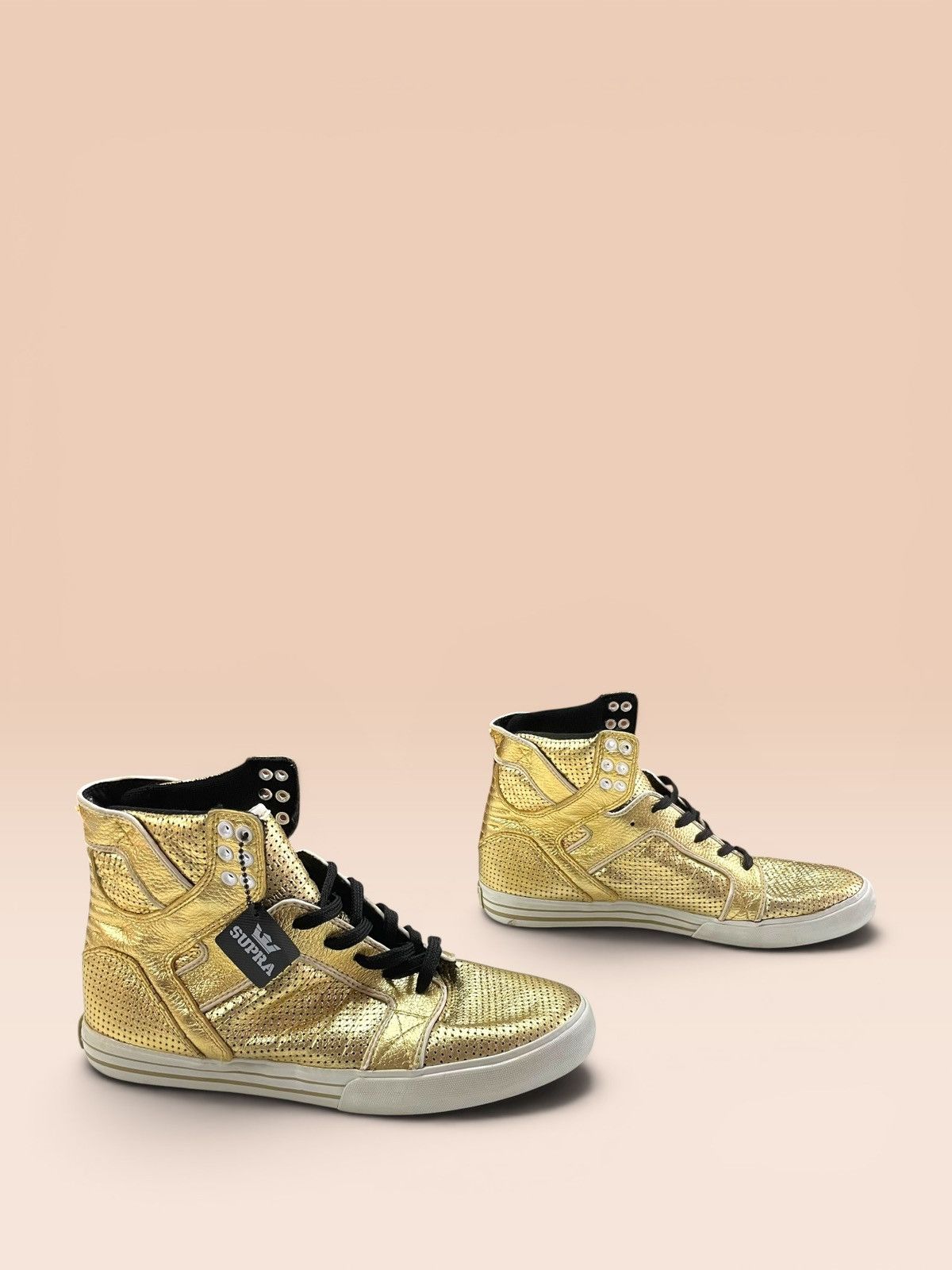 Supra Supra Skytop 14K Gold Perforated Hightops Size US 9 / EU 42 - 6 Thumbnail