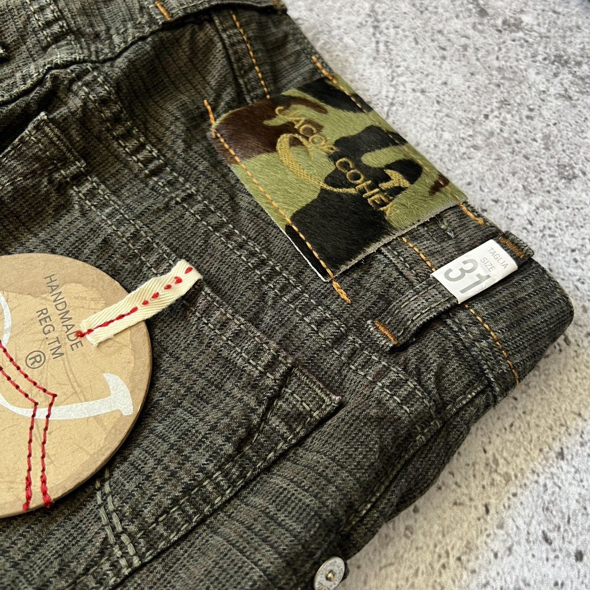 Jacob Cohen Jacob Cohen J688 Special Edition Slim Fit Checked Jeans Size US 31 - 9 Thumbnail