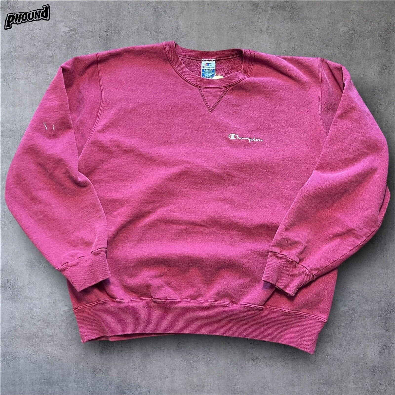Champion Vtg Y2K Champion Blank Maroon Sweatshirt Men’s Size XL Size US XL / EU 56 / 4 - 1 Thumbnail