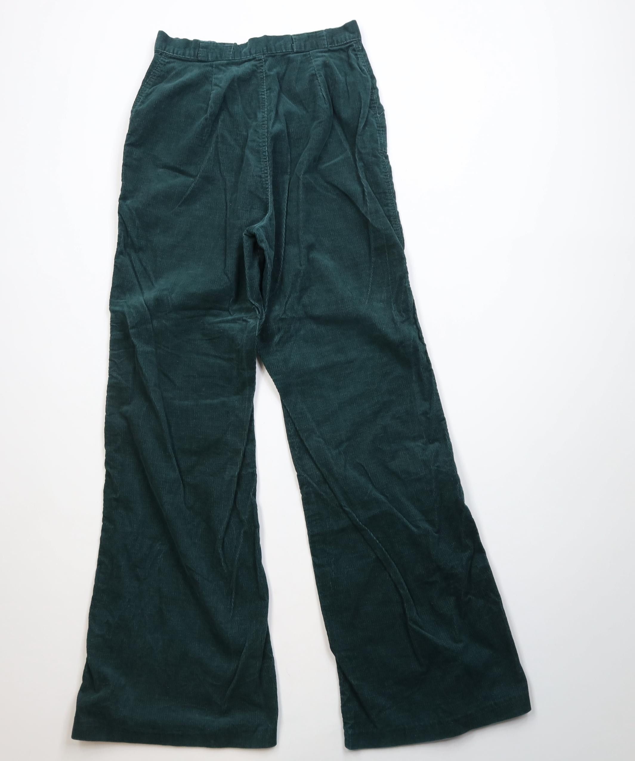 Vintage Vintage 70s Corduroy Wide Leg Bell Bottoms Pants Green USA Size US 30 / EU 46 - 10 Thumbnail