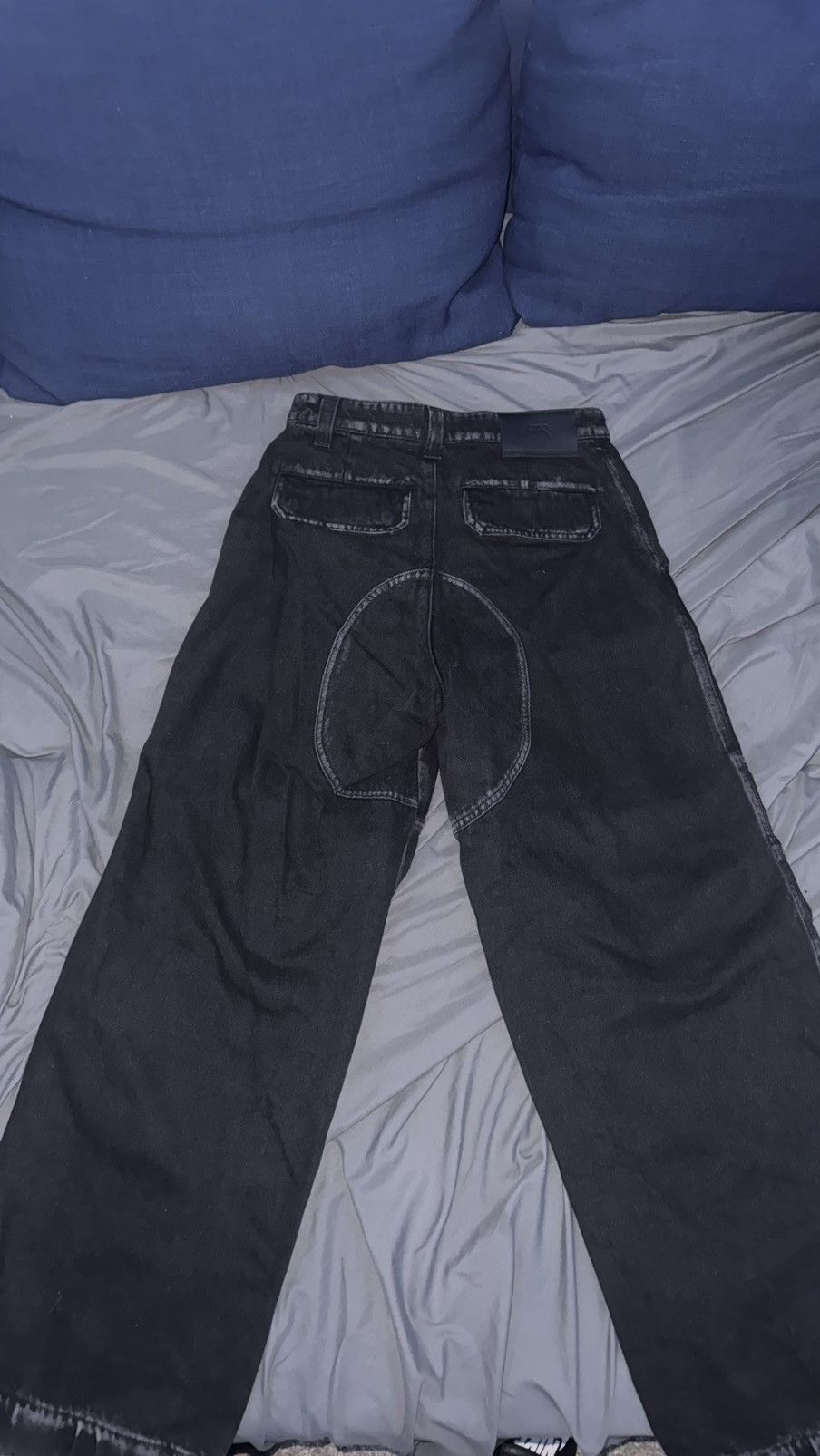 Rta RTA Cargo Jeans Black Distressed Multi Pocket Size US 33 - 3 Thumbnail