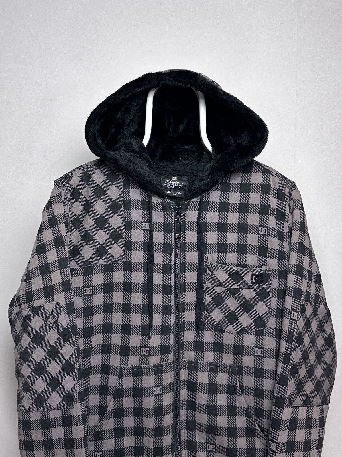 DC DC Premium Label Plaid Heavy Zip Up Hoodie Sherpa Size US S / EU 44-46 / 1 - 2 Thumbnail