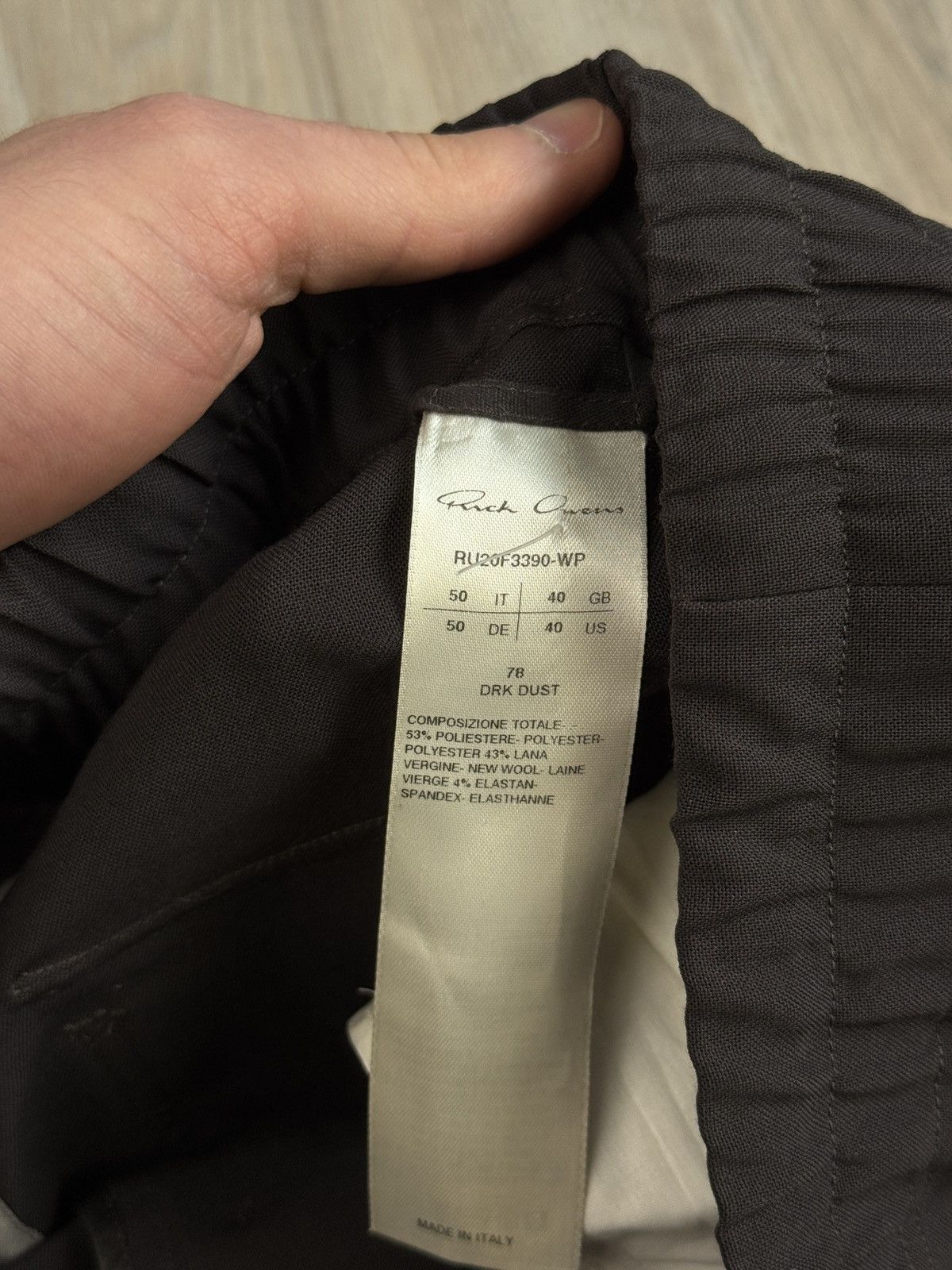 Rick Owens Rick Owens drawstring pants wool blend Size US 33 - 7 Thumbnail