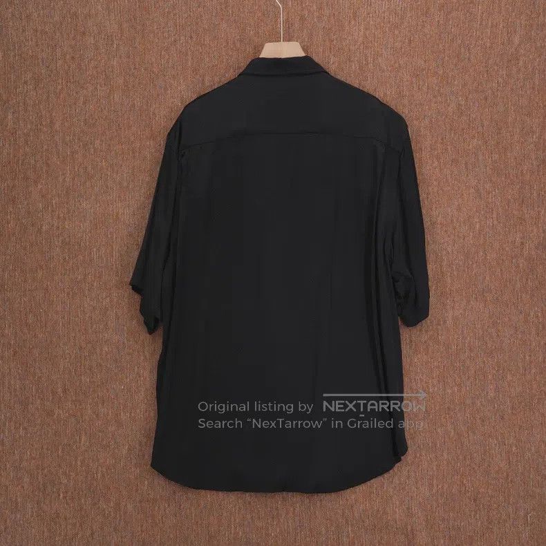 Balenciaga Balenciaga size 39 Black Silk Short Sleeve Shirt Size US M / EU 48-50 / 2 - 2 Thumbnail