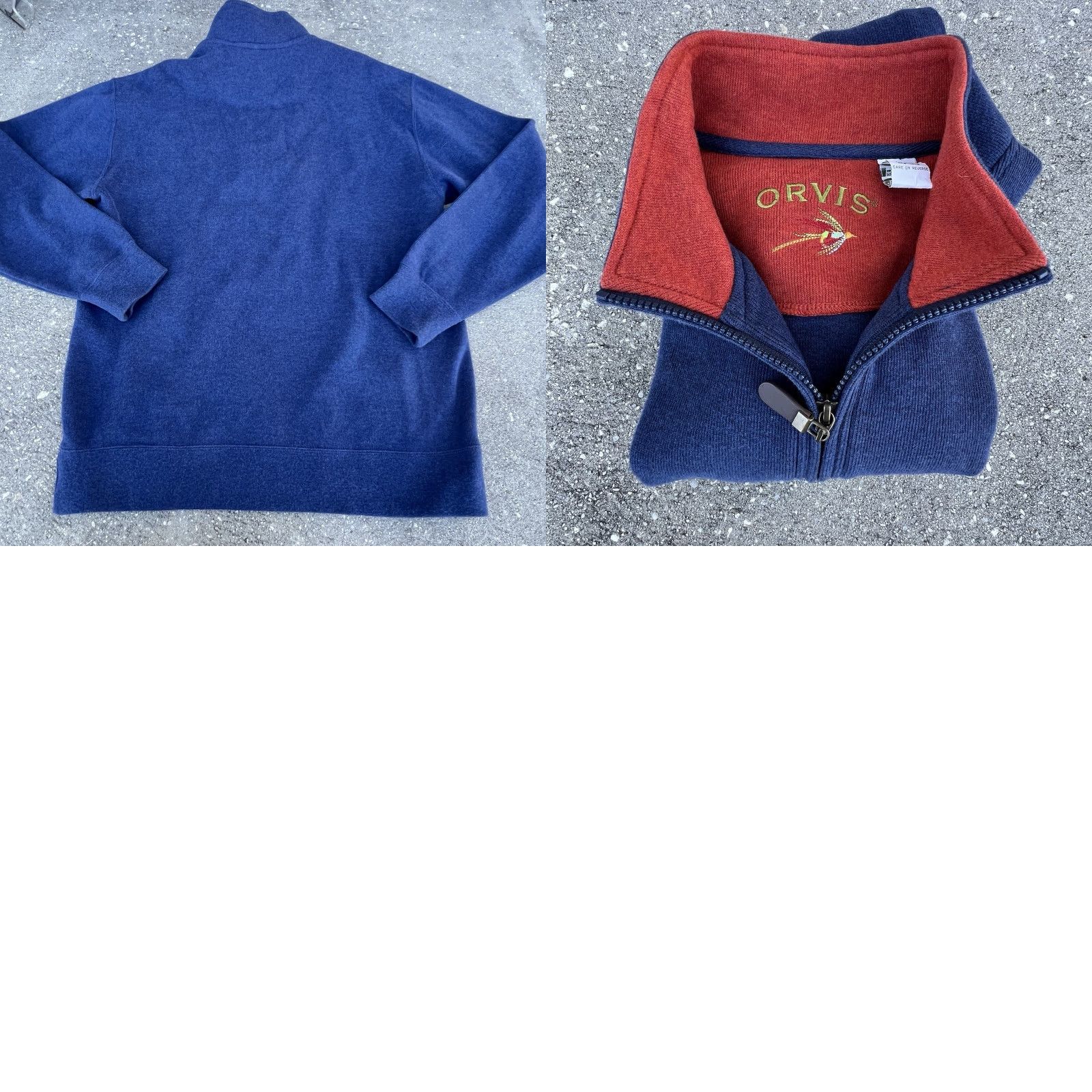 Orvis VINTAGE Orvis Sweater Pullover Long Sleeve Casual Men Size Large Blue Cotton Knit Logo 1/4 Zip Winter Fall Spring Size US L / EU 52-54 / 3 - 8 Thumbnail