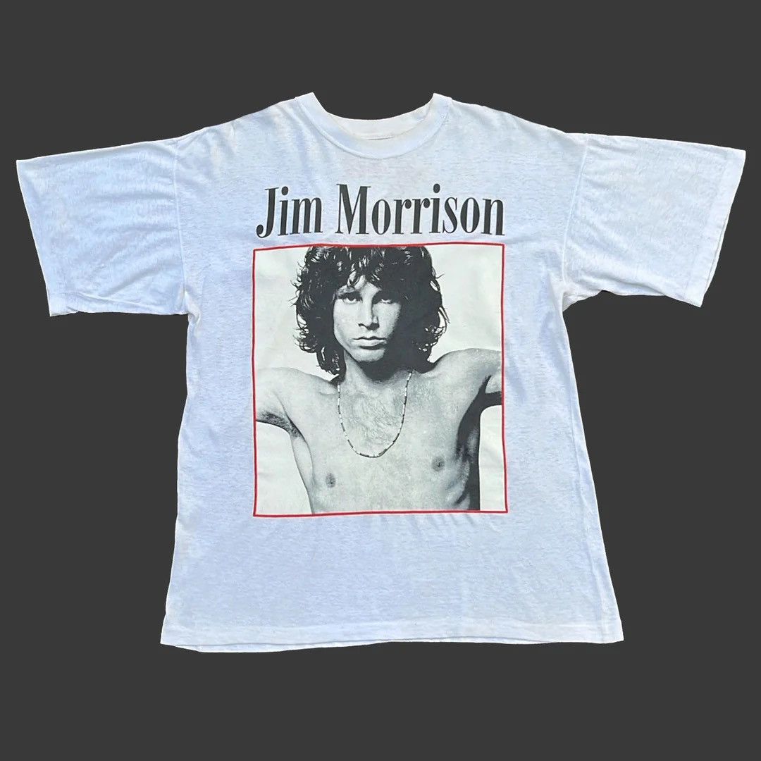 image of Band Tees x Vintage The Doors 90's Jim Morrison VTG Helter Skelter Band Tee in White, Men's (Size X