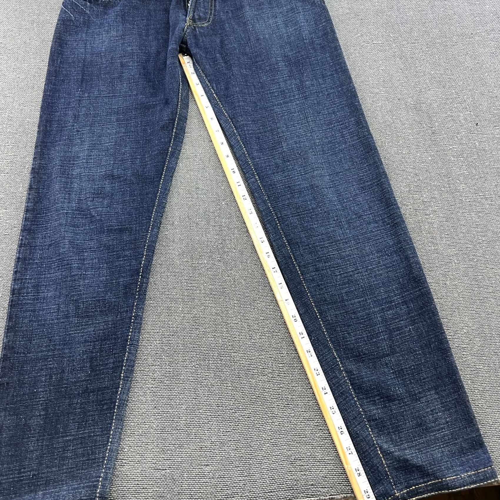 Emporio Armani Emporio Armani Mens Jeans Size 32 Straight Blue Denim Button Fly Slim Fit Size US 32 / EU 48 - 7 Thumbnail