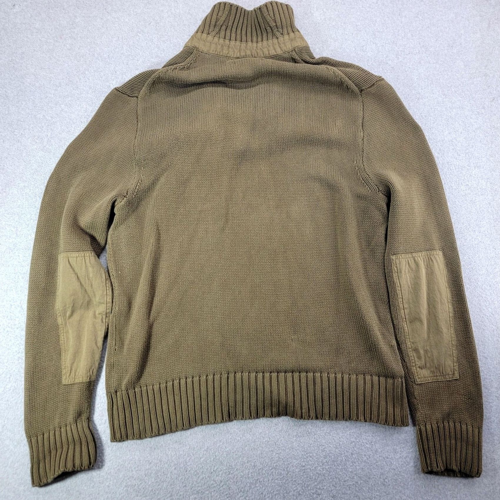 Polo Ralph Lauren Polo Ralph Lauren Sweater Mens L Green Mock Neck Henley Pullover Canvas Pocket Knitted Solid Casual Winter Long Sleeve Tight-Knit Cotton Size US L / EU 52-54 / 3 - 7 Thumbnail