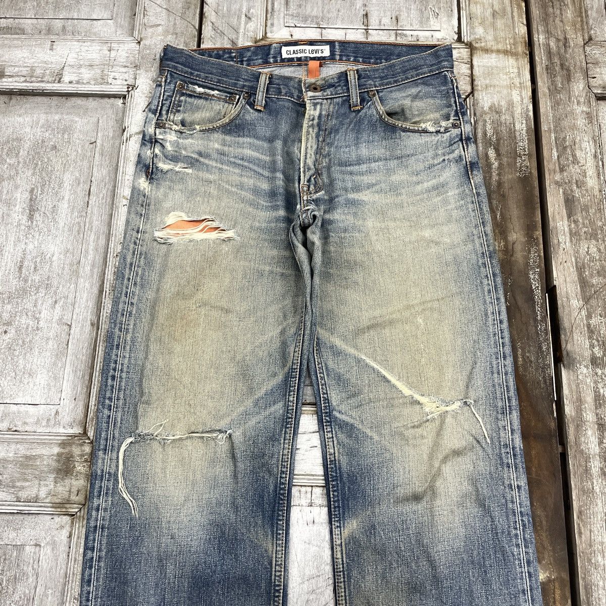 Levi's Vintage Classic Levis 503 Distressed Jeans wc 340 Size US 32 / EU 48 - 3 Thumbnail