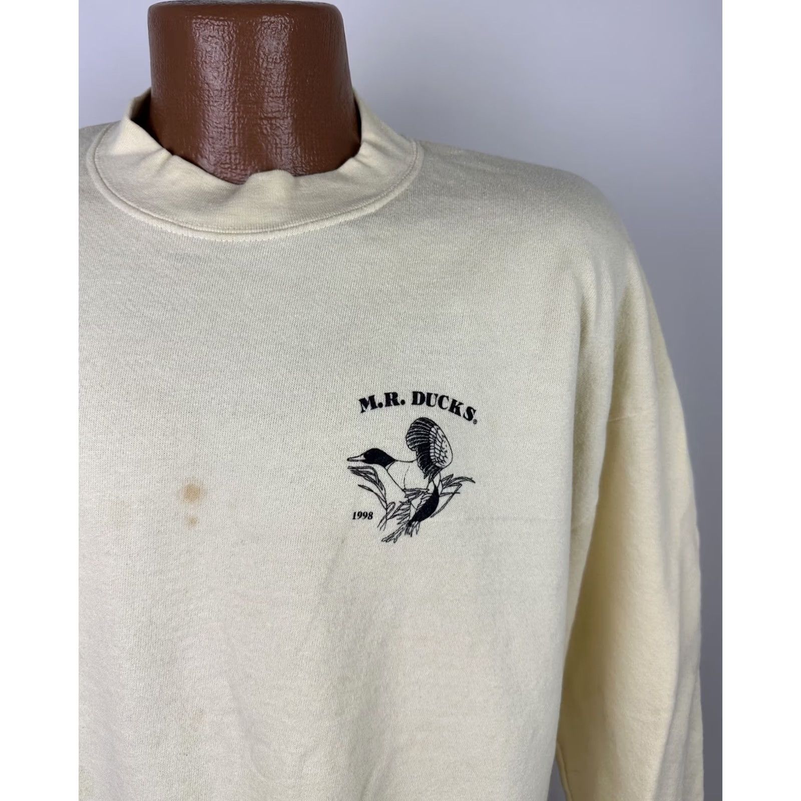 Buttero Vintage MR Ducks Sweatshirt Mens XL Butter Yellow Outdoor Duck Hunting Birds Size US XL / EU 56 / 4 - 4 Thumbnail