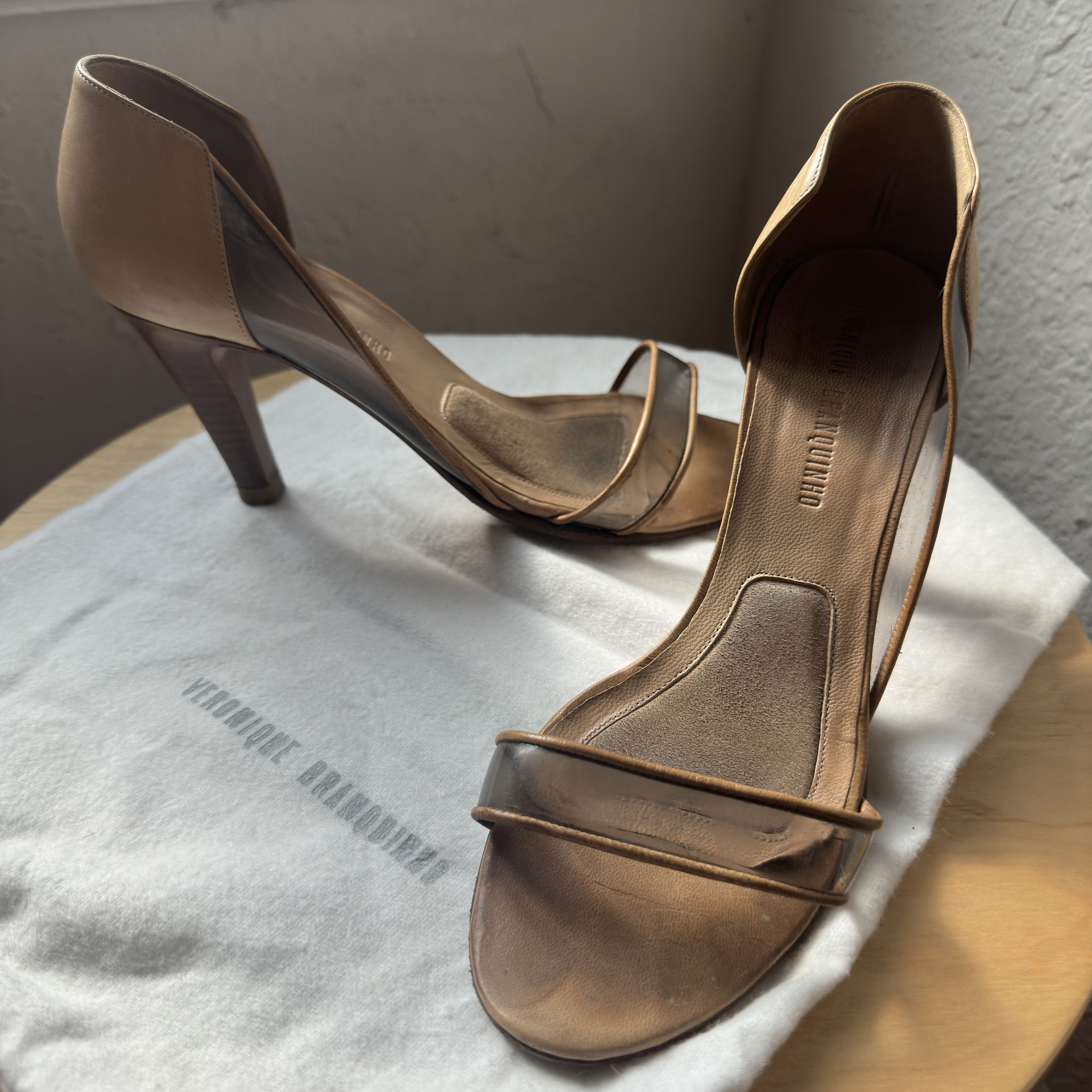 Veronique Branquinho 00s Veronique Branquinho Leather D’Orsay Sandals, Sz 37.5 Size US 7.5 / IT 37.5 - 2 Thumbnail