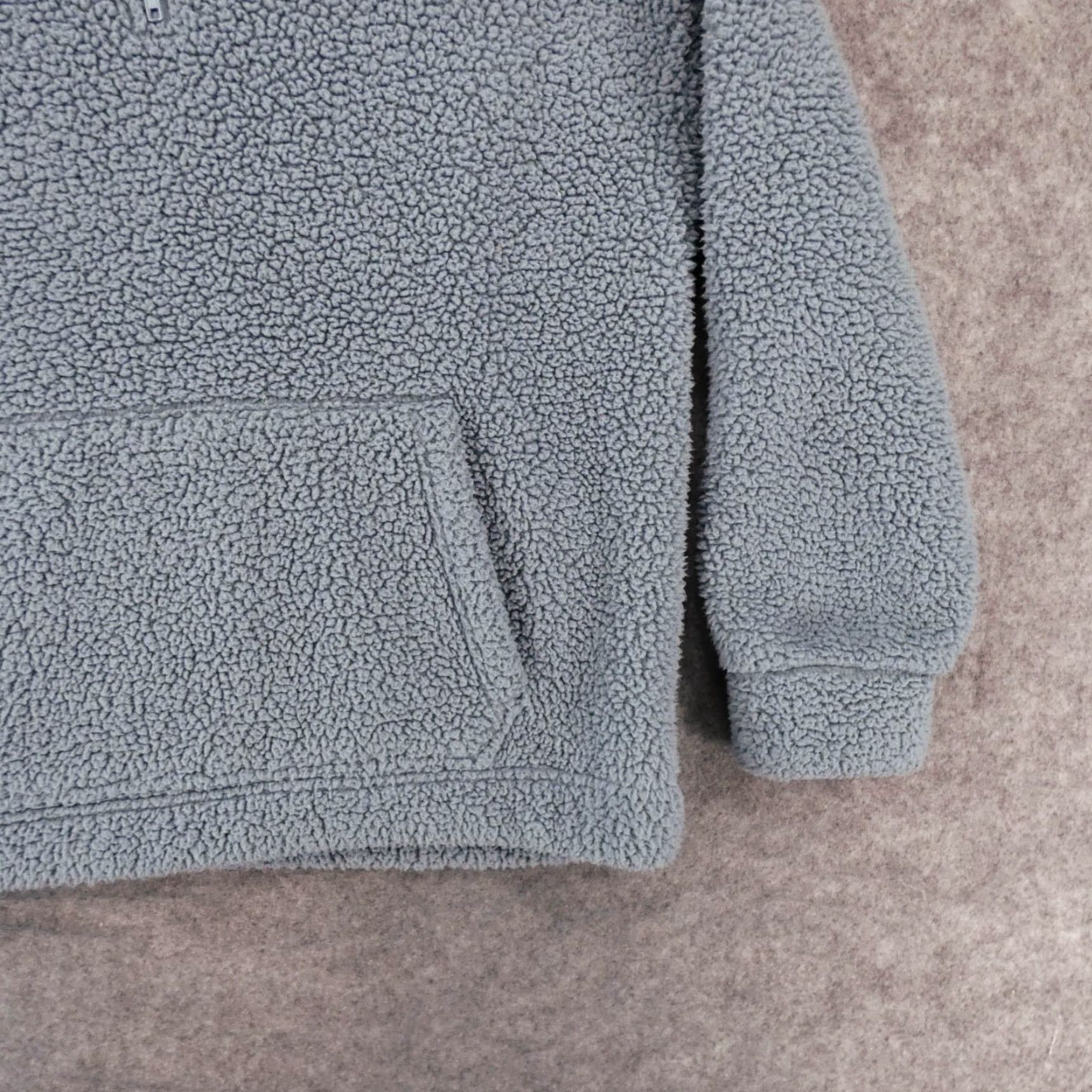 American Eagle Outfitters American Eagle Pullover Mens Small 1/4 Zip Blue Pouch Deep Pile Sweater Size US S / EU 44-46 / 1 - 5 Thumbnail