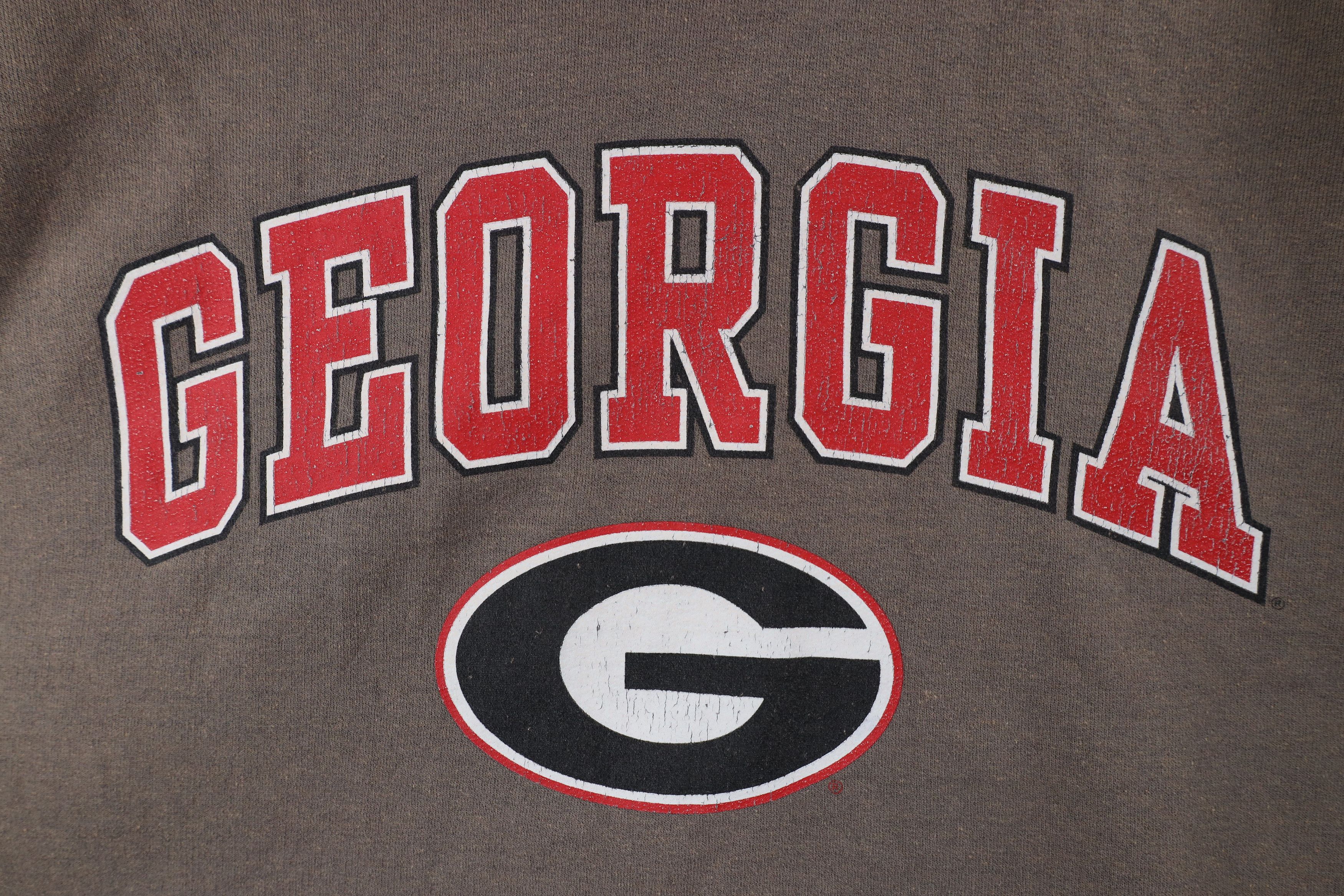 Vintage Vintage 90s Out University of Georgia Hoodie Sweatshirt Gray Size US XXL / EU 58 / 5 - 4 Thumbnail