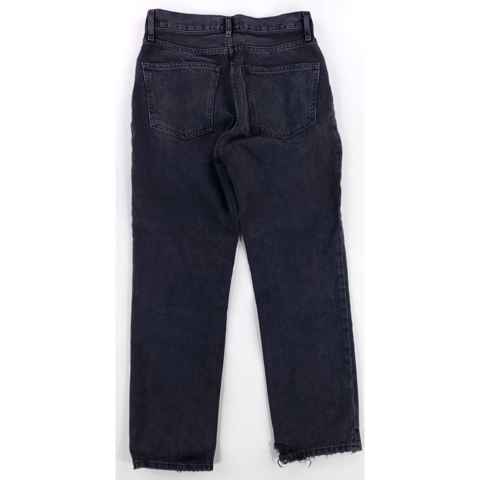 Agolde AGOLDE Lana Jeans Distressed Black Womens 28 (28 x 27.5 Actual) Jeans Women Distressed Straight Black 28 Womens AGOLDE Lana Jeans Size 28" / US 6 / IT 42 - 5 Thumbnail