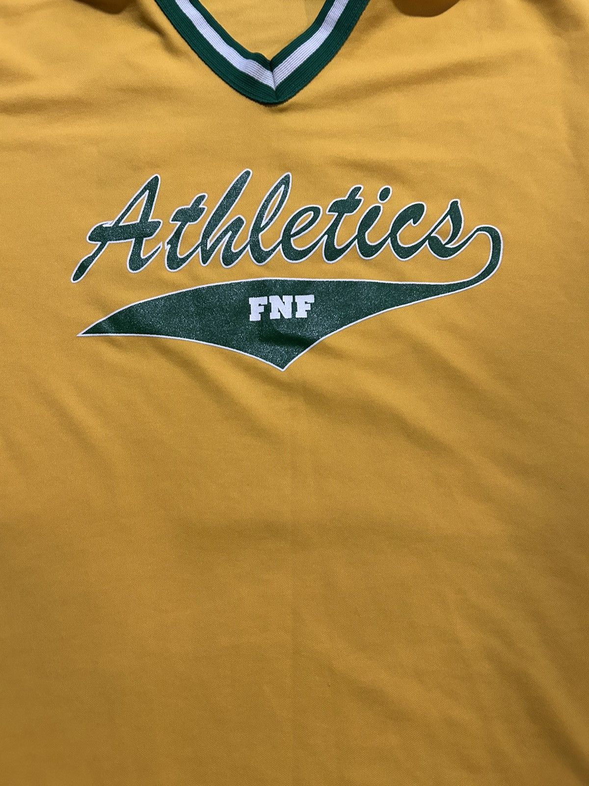 Majestic × Vintage MLB Oakland Athletics Majestic Jersey Yellow Size US XL / EU 56 / 4 - 2 Thumbnail