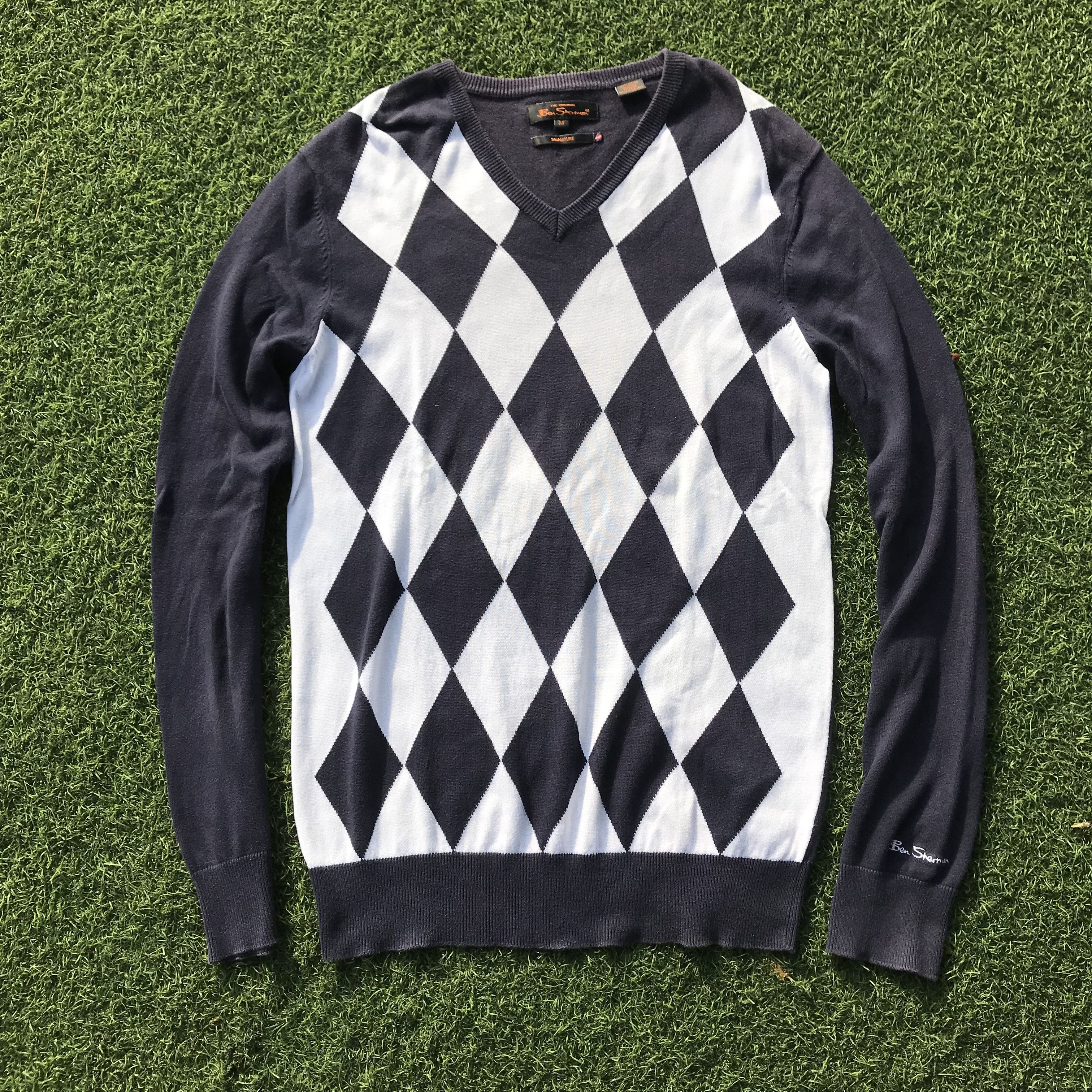 Ben Sherman Ben Sherman Classic Retro Mod Diamond Checker argyle sweater Size US M / EU 48-50 / 2 - 3 Thumbnail
