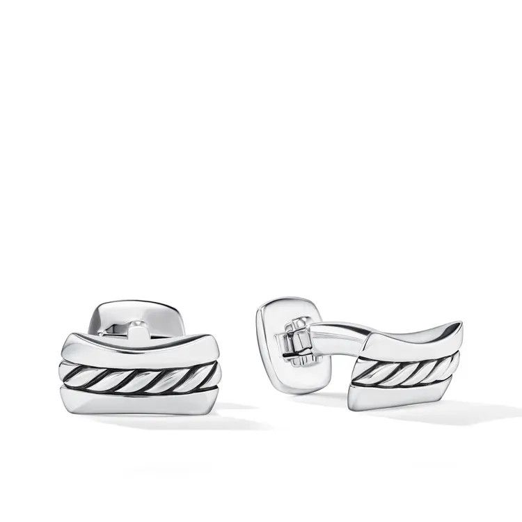 David Yurman o1w1db10426 C0F516 Size 9 / Cable Cufflinks in Silver Size ONE SIZE - 1 Thumbnail