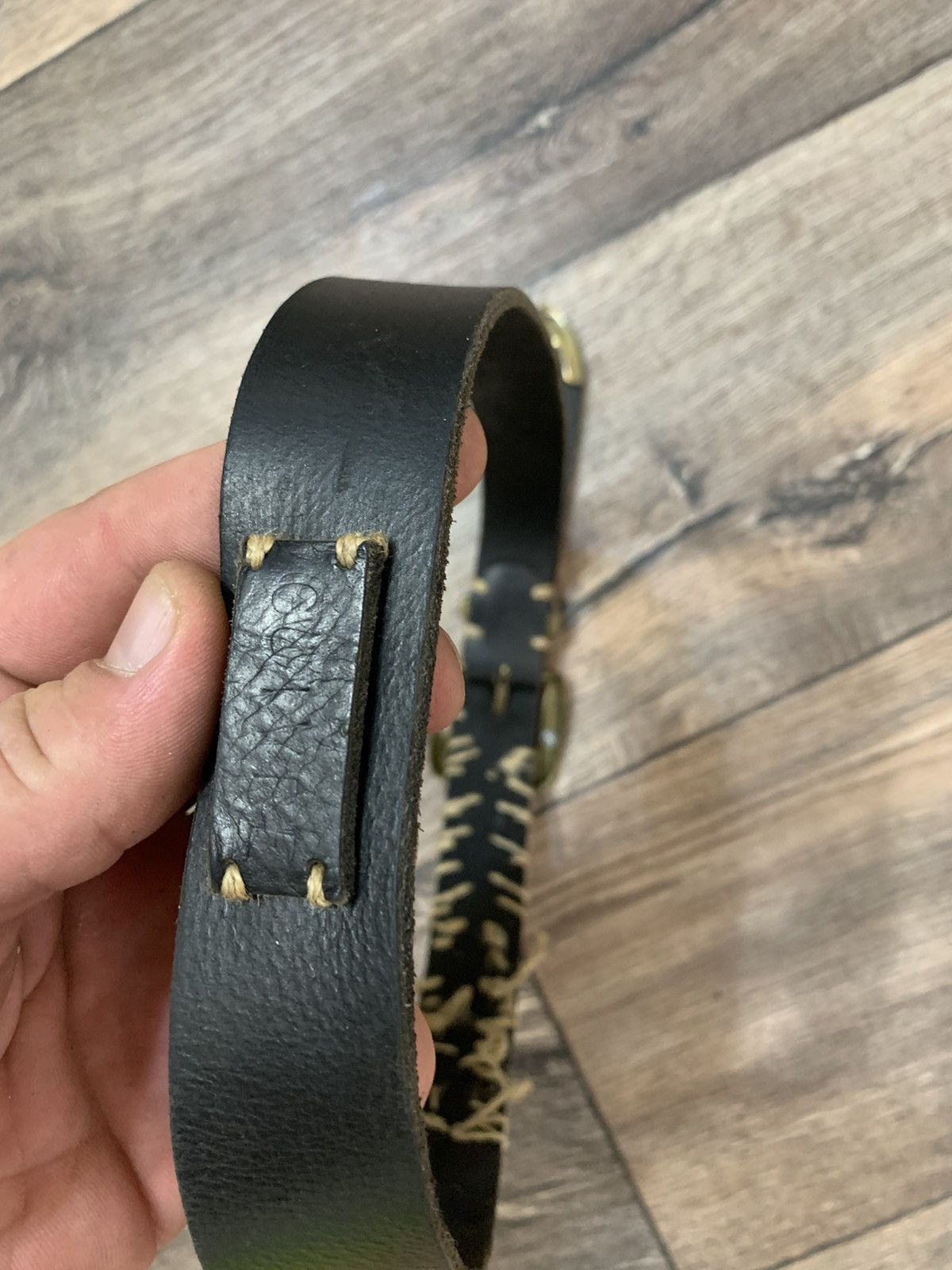 Other Vintage Avant Garde Leather Belt Y2K Style Made in Italy Size ONE SIZE - 4 Thumbnail