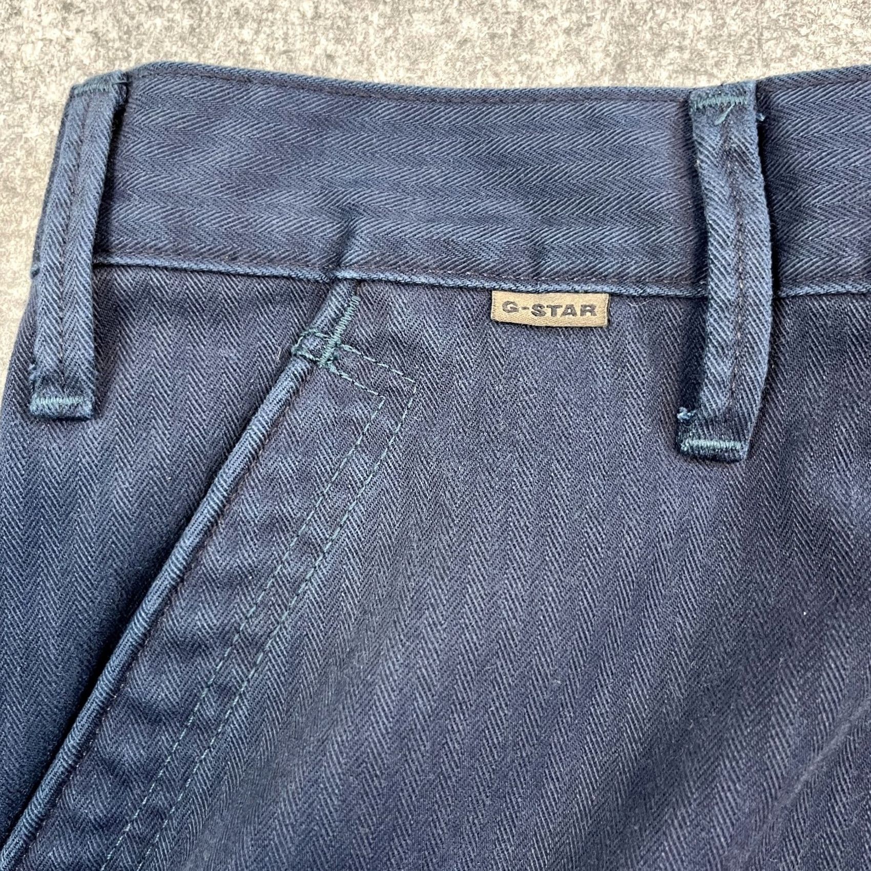 G-Star G-Star Jeans Fatigue Pant 30 30 Dark Blue Tapered 5-Pocket Denim Regular Mens Fatigue Pant Size US 30 / EU 46 - 7 Thumbnail
