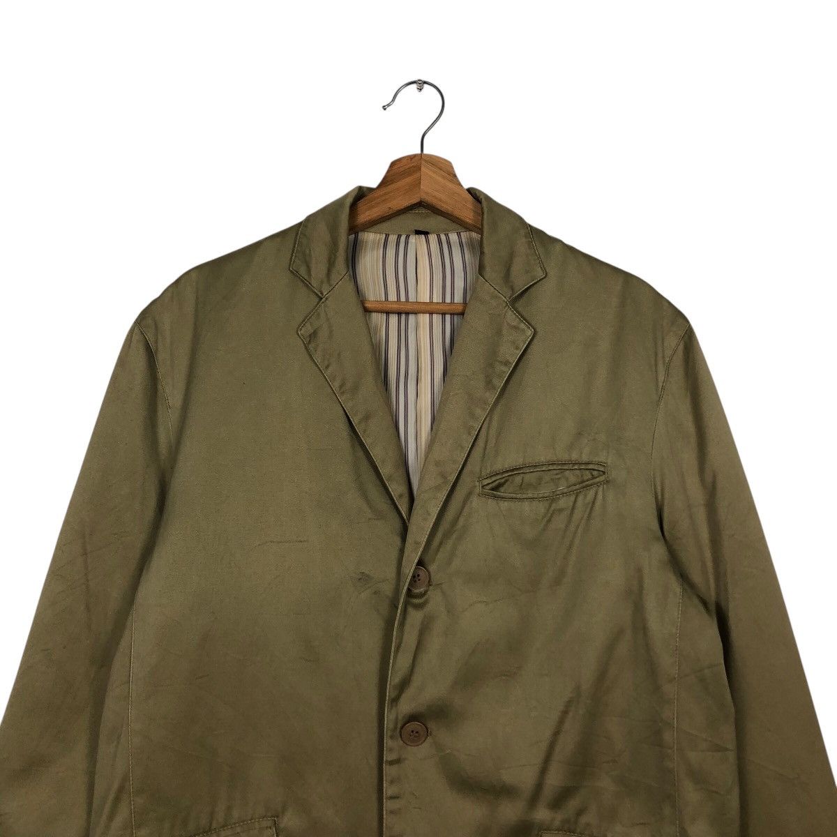Issey Miyake 📌Vintage Chore Worker Jacket Blanket Striped Lining Size US L / EU 52-54 / 3 - 4 Thumbnail