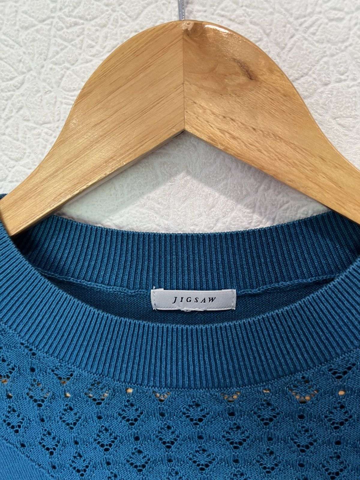 Jigsaw Jigsaw Blue T Shirt Shirt Blouse Silk Size L / US 10 / IT 46 - 3 Thumbnail