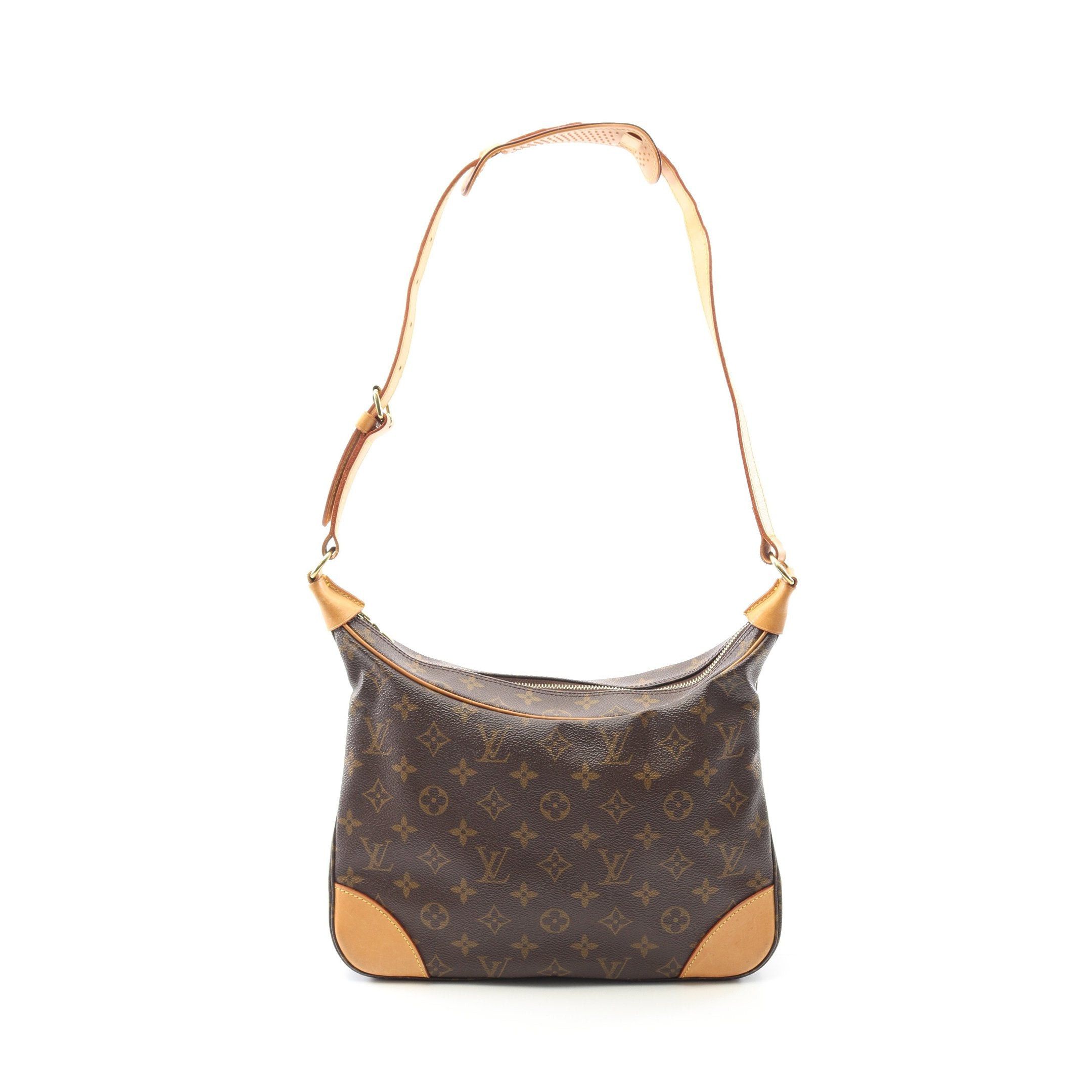 Louis Vuitton Boulogne Pm Monogram Shoulder Bag Leather Brown