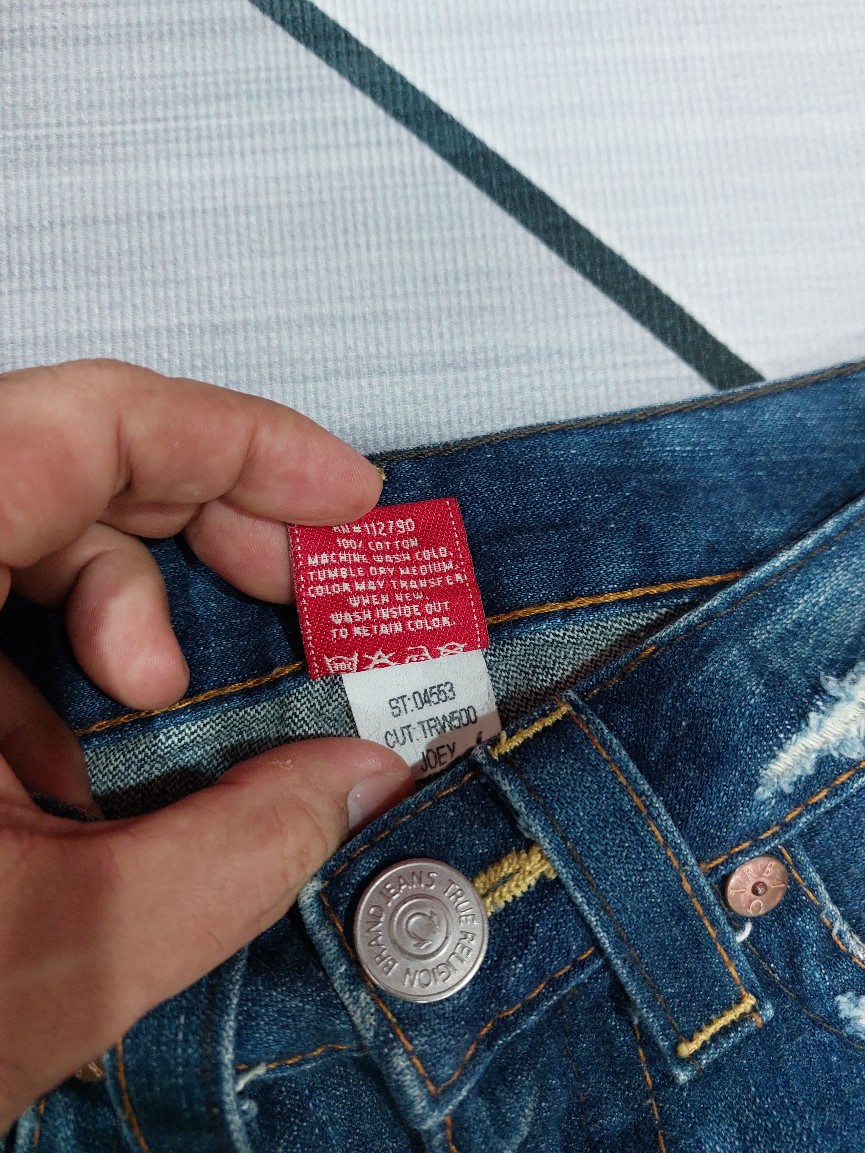 True Religion × Vintage TRUE RELIGION JOEY PATCHWORK JEANS Size 27" / US 4 / IT 40 - 6 Thumbnail