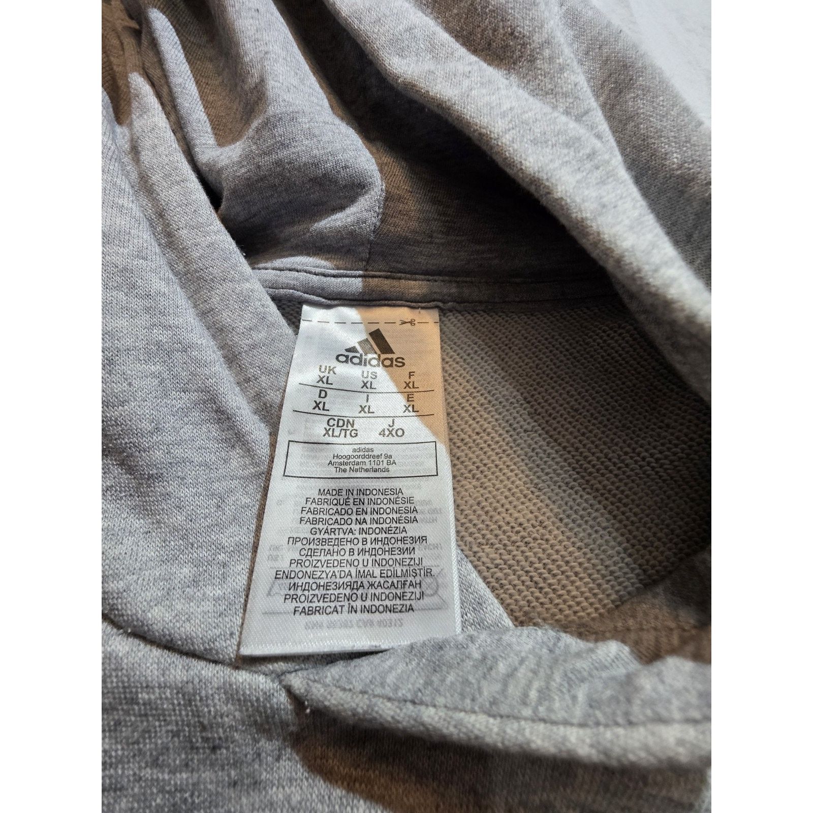 Adidas Adidas Men's Size Xl Grey Pullover Hoodie Size US XL / EU 56 / 4 - 3 Thumbnail