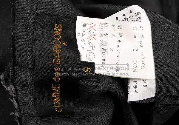 Comme des Garcons Comme Des Garcons Dark grey vintage flat collar design top Size S / US 4 / IT 40 - 9 Thumbnail