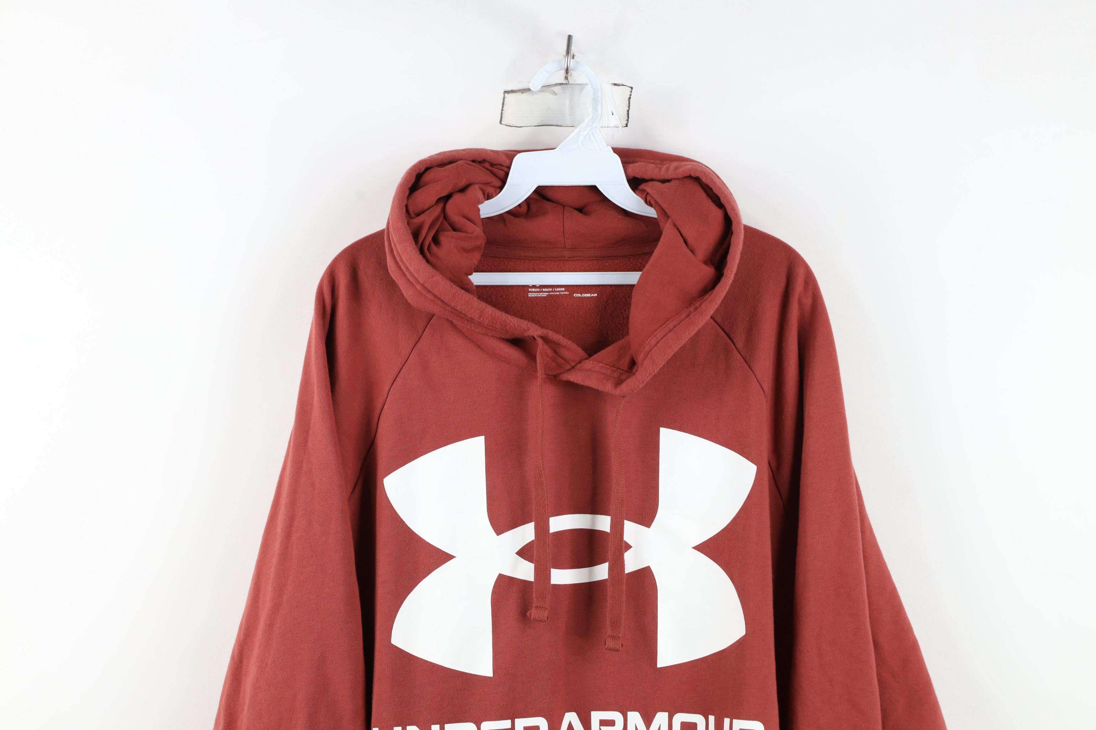 Under Armour Under Armour ColdGear Spell Big Logo Hoodie Sweatshirt Red Size US XXL / EU 58 / 5 - 2 Thumbnail
