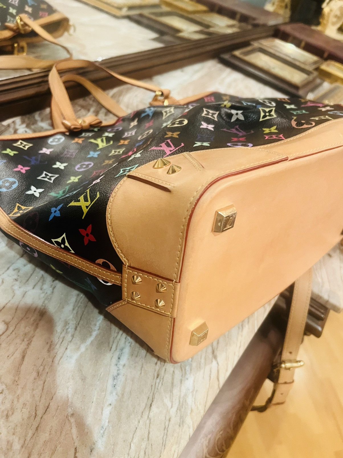 Louis Vuitton LOUIS VUITTON Monogram Multicolor Sharleen GM Tote Bag Noir Size ONE SIZE - 9 Thumbnail