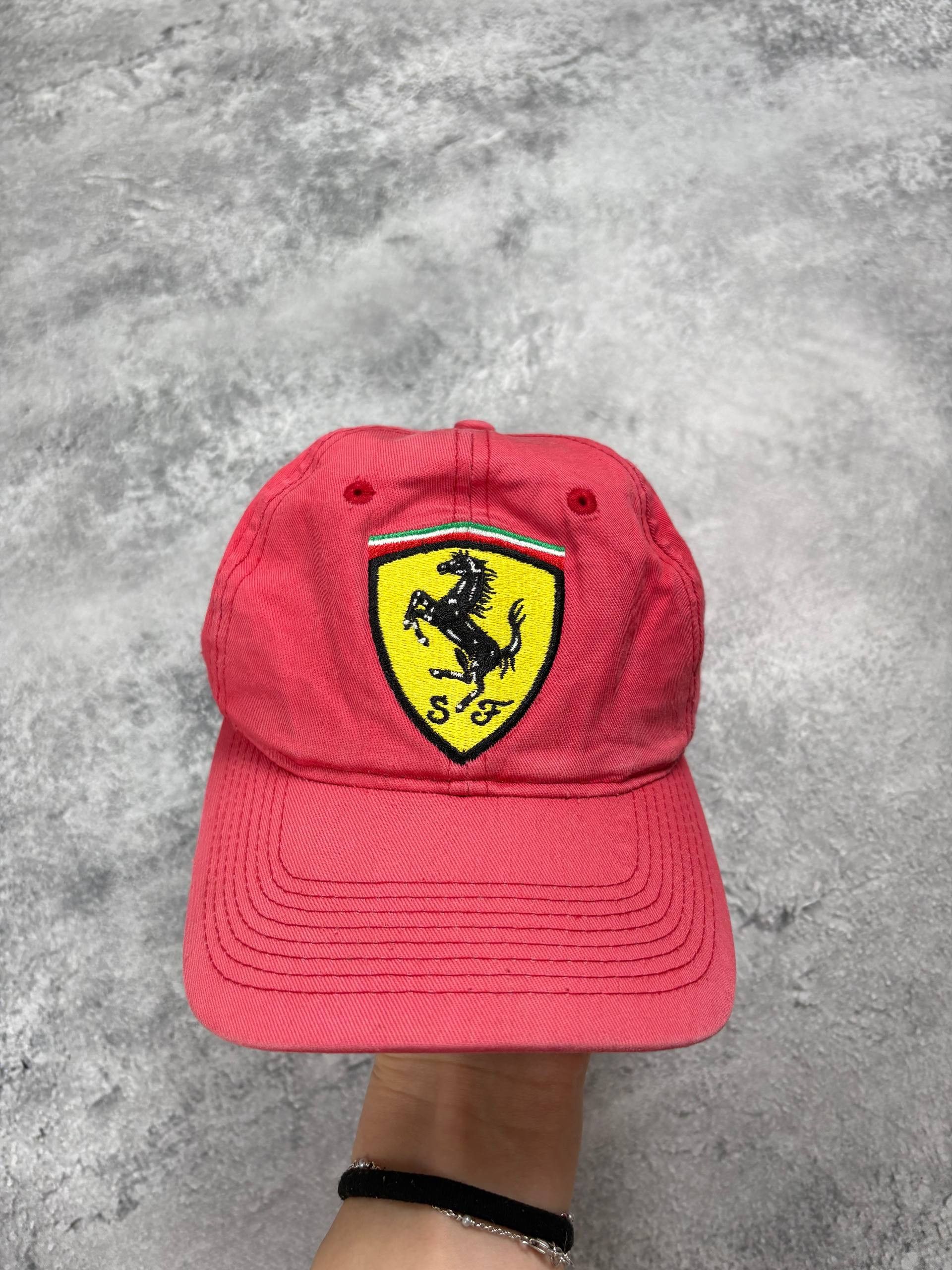 Ferrari Ferrari Vintage Mens Red Formula 1 Racing Cap Y2K rare Size ONE SIZE - 1 Thumbnail