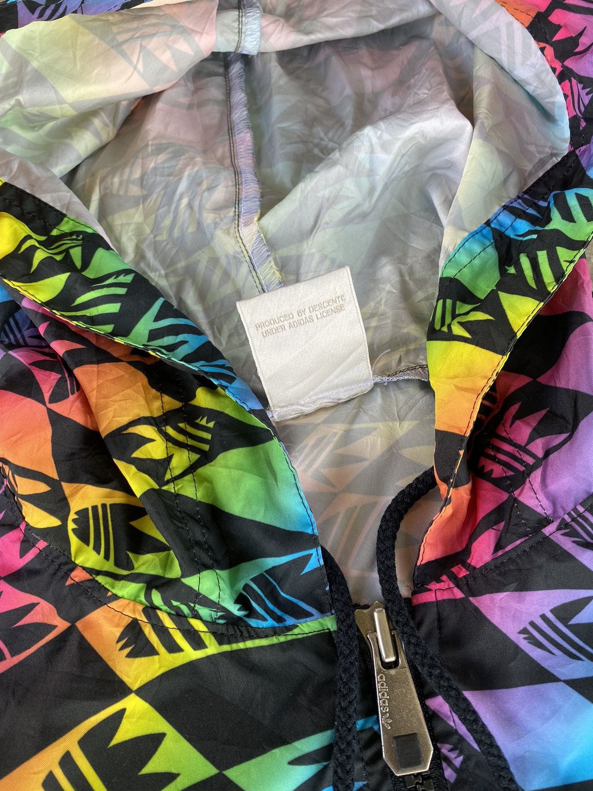 Adidas Vintage Adidas Trefoil Nylon Zipper Hoodie Size US M / EU 48-50 / 2 - 9 Thumbnail