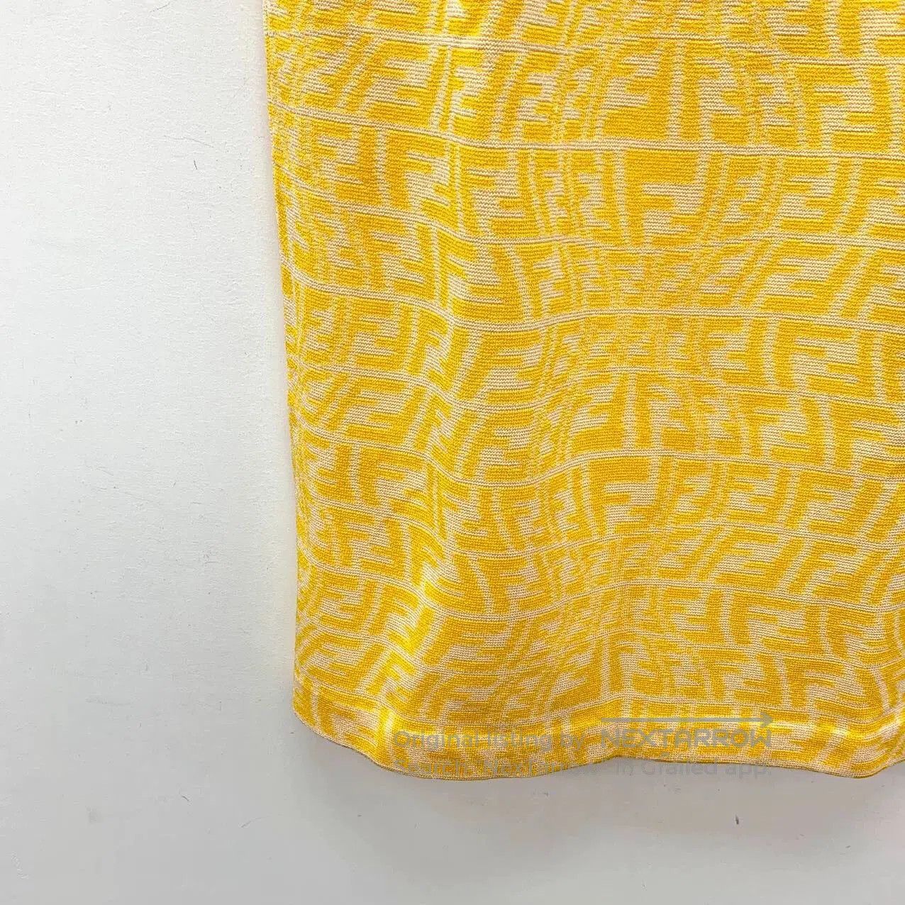 Fendi fendi yellow logo knit midi skirt. Size US 36 / EU 52 - 4 Thumbnail