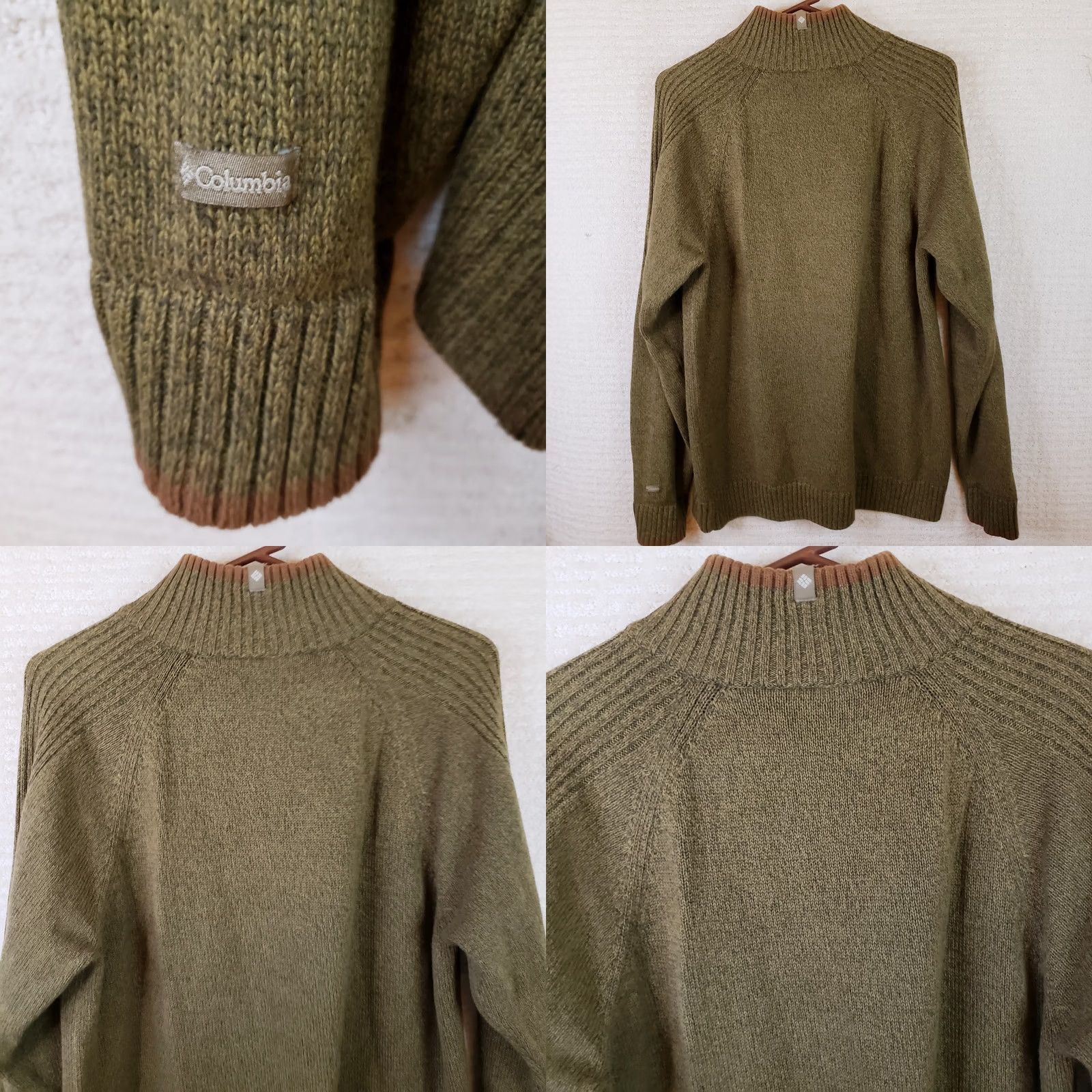 Olive Columbia Mens Size L Olive Green 1/4 Zip Pullover Sweater Knit Outdoors Mens L Olive Green Pullover Sweater Knit Outdoorsman 90s Retro Outdoor Size US L / EU 52-54 / 3 - 8 Thumbnail