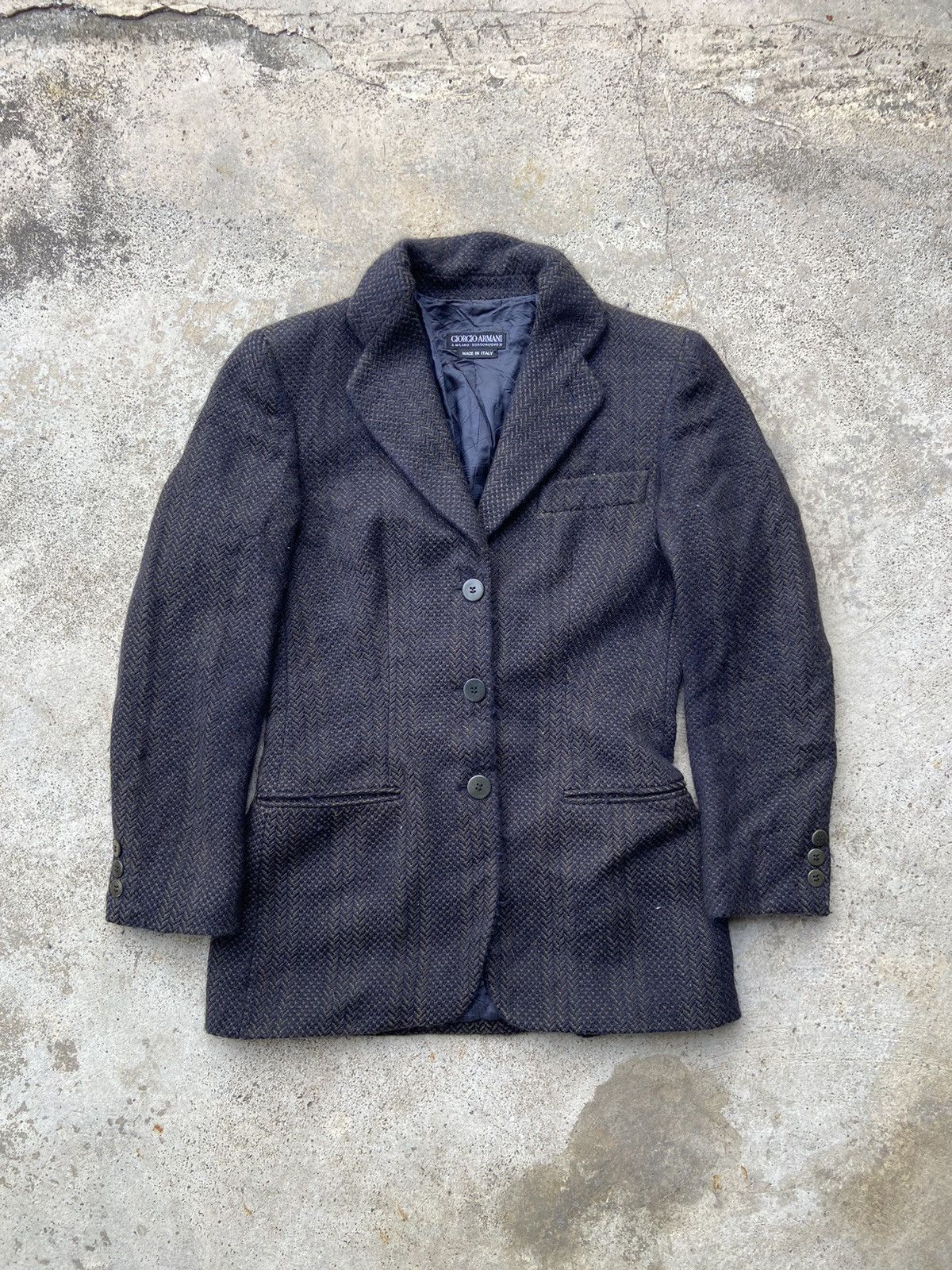 Giorgio Armani Vintage 1980’s Giorgio Armani Wool Blend Blazer Jacket Size 38S - 1 Thumbnail
