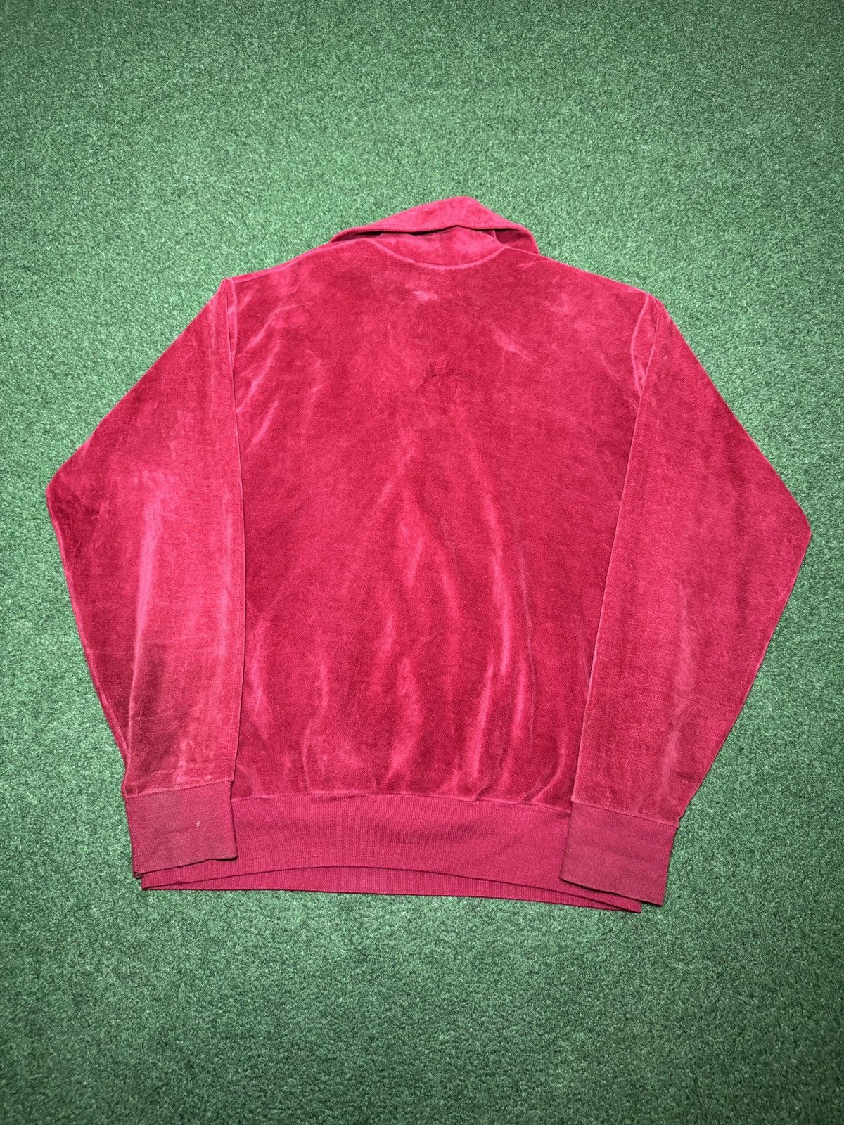 Vintage Vintage Velour 1/4 1/2 Zip Red 70s Large Talon Sweatshirt Size US L / EU 52-54 / 3 - 4 Thumbnail