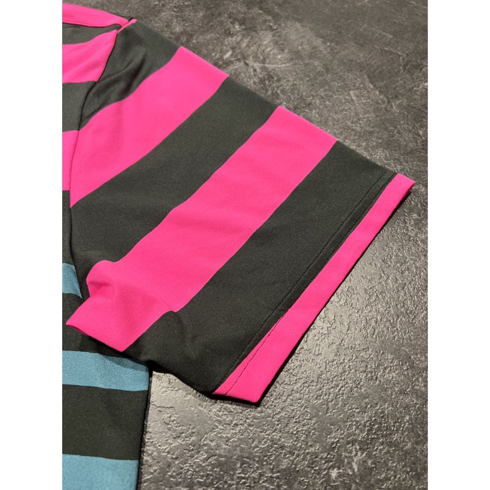 Under Armour Under Armour Mens Polo Golf FUSION Pink Striped Large Polo Shirt Size US L / EU 52-54 / 3 - 2 Thumbnail