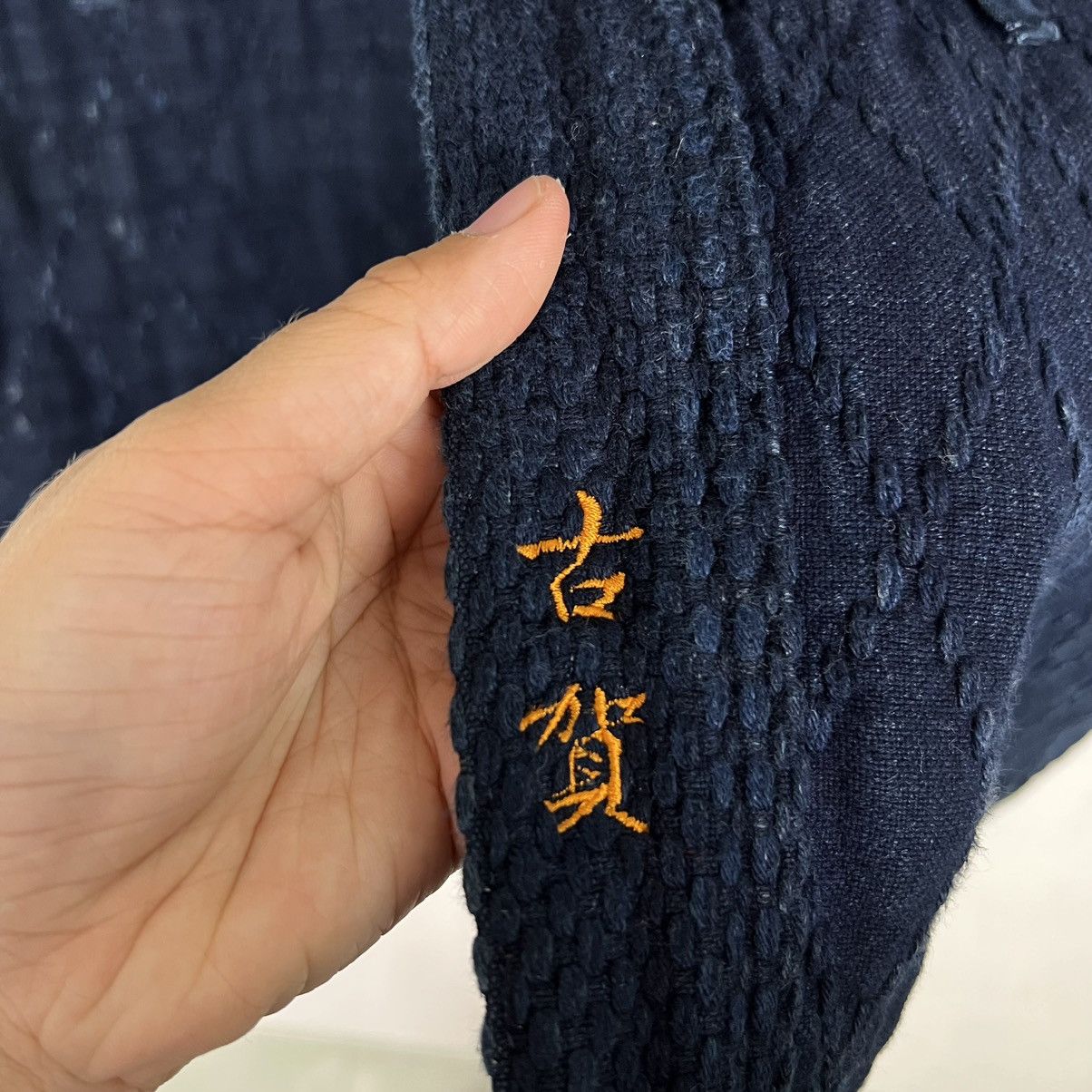 Indigo × Japanese Brand 🔥 VINTAGE 60s INDIGO KENDO CARDIGAN JACKET Size US M / EU 48-50 / 2 - 12 Thumbnail
