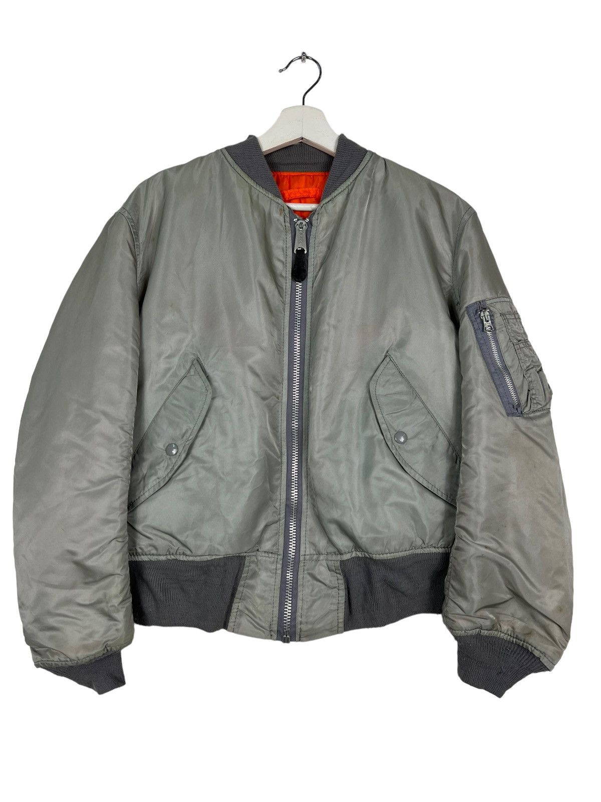 Alpha Industries 🔥 VINTAGE RIOT RIOT AFFA ALPHA MA-1 BOMBER JACKET Size US S / EU 44-46 / 1 - 2 Thumbnail