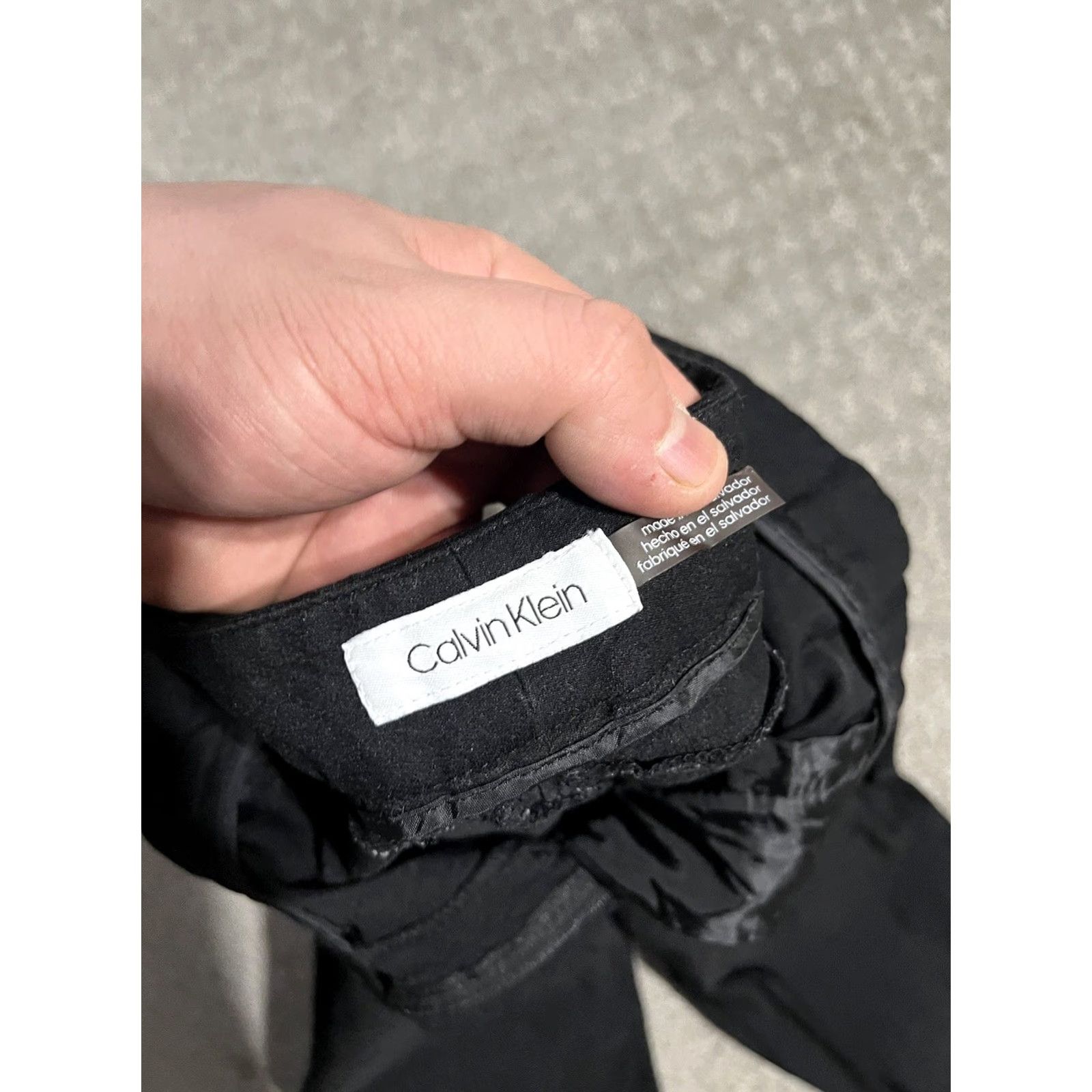 Calvin Klein Calvin Klein Black Dress Pants Womens Size 4 Slim Straight Career 28x26 Dress Pants Size 27" / US 4 / IT 40 - 6 Thumbnail